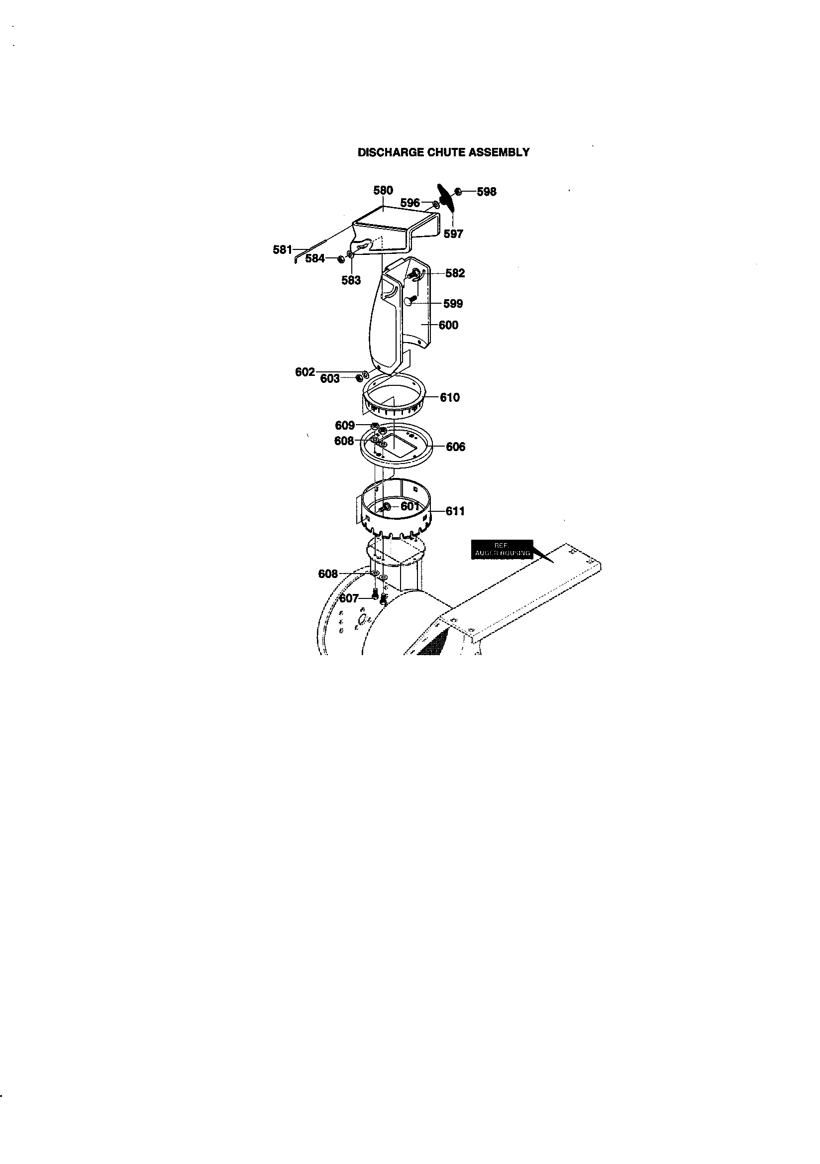 Murray 622504X8 discharge chute assembly diagram