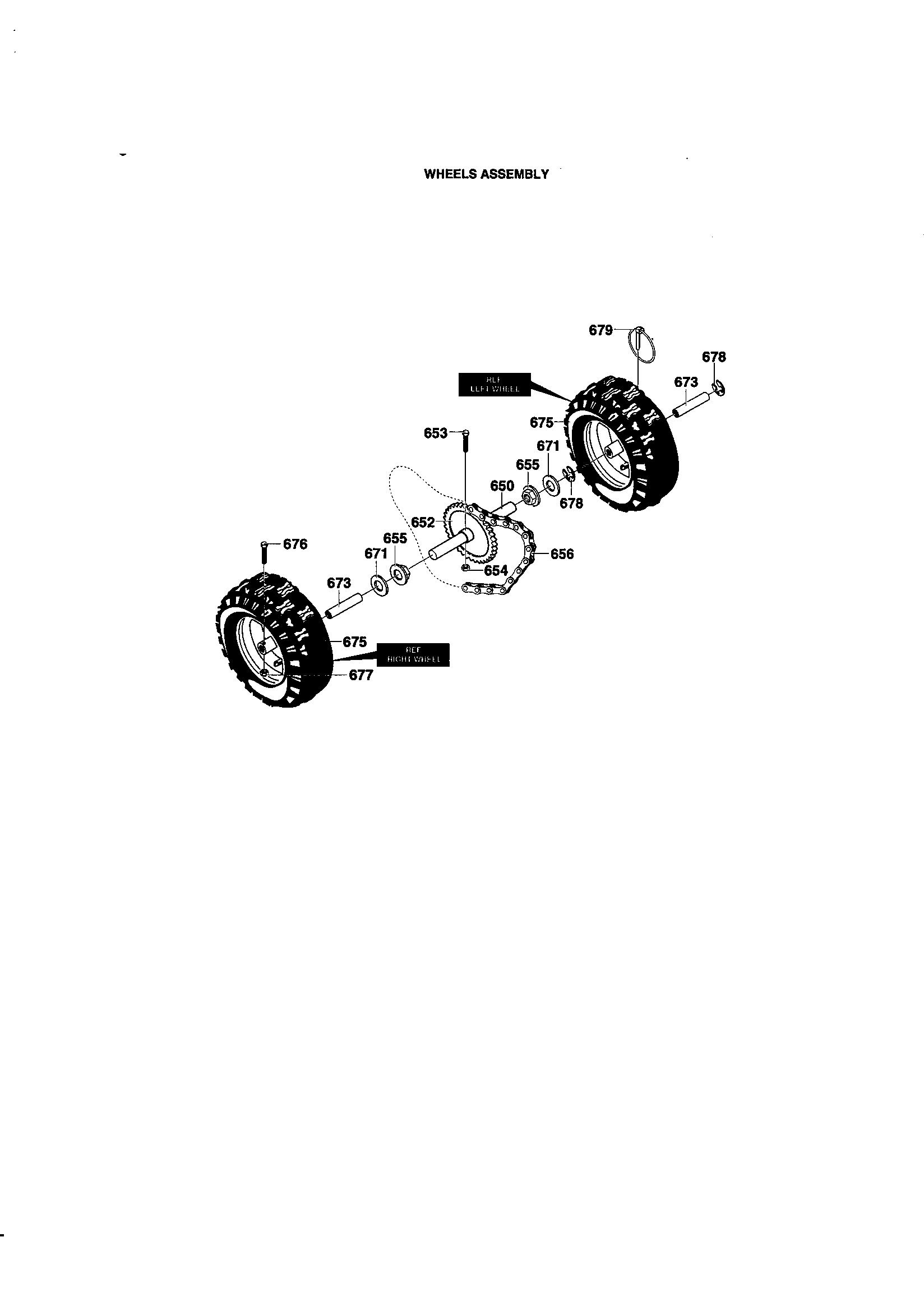 Murray 622504X8 wheels assembly diagram