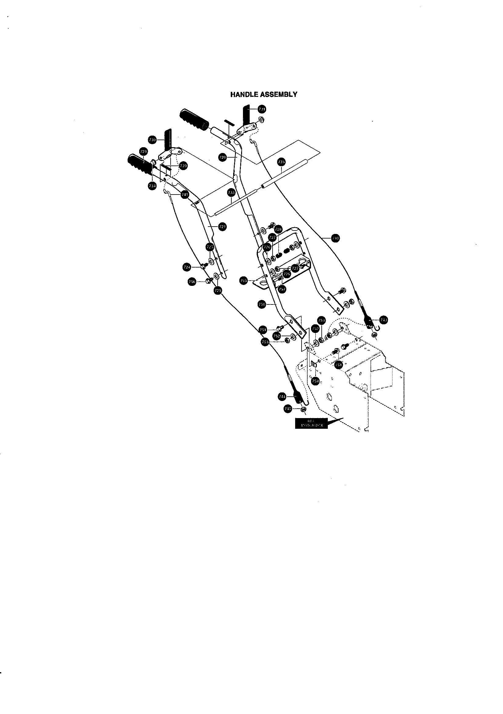 Murray 622504X8 handle assembly diagram