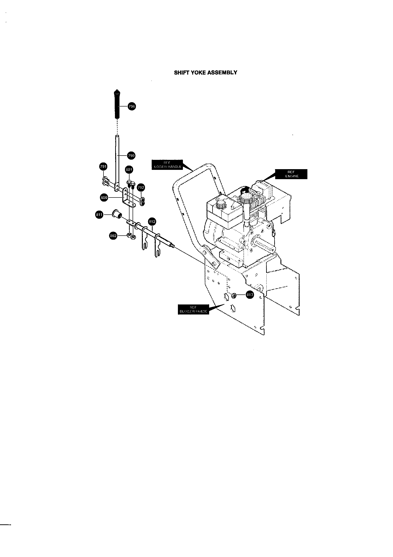 Murray 622504X8 shift yoke assembly diagram