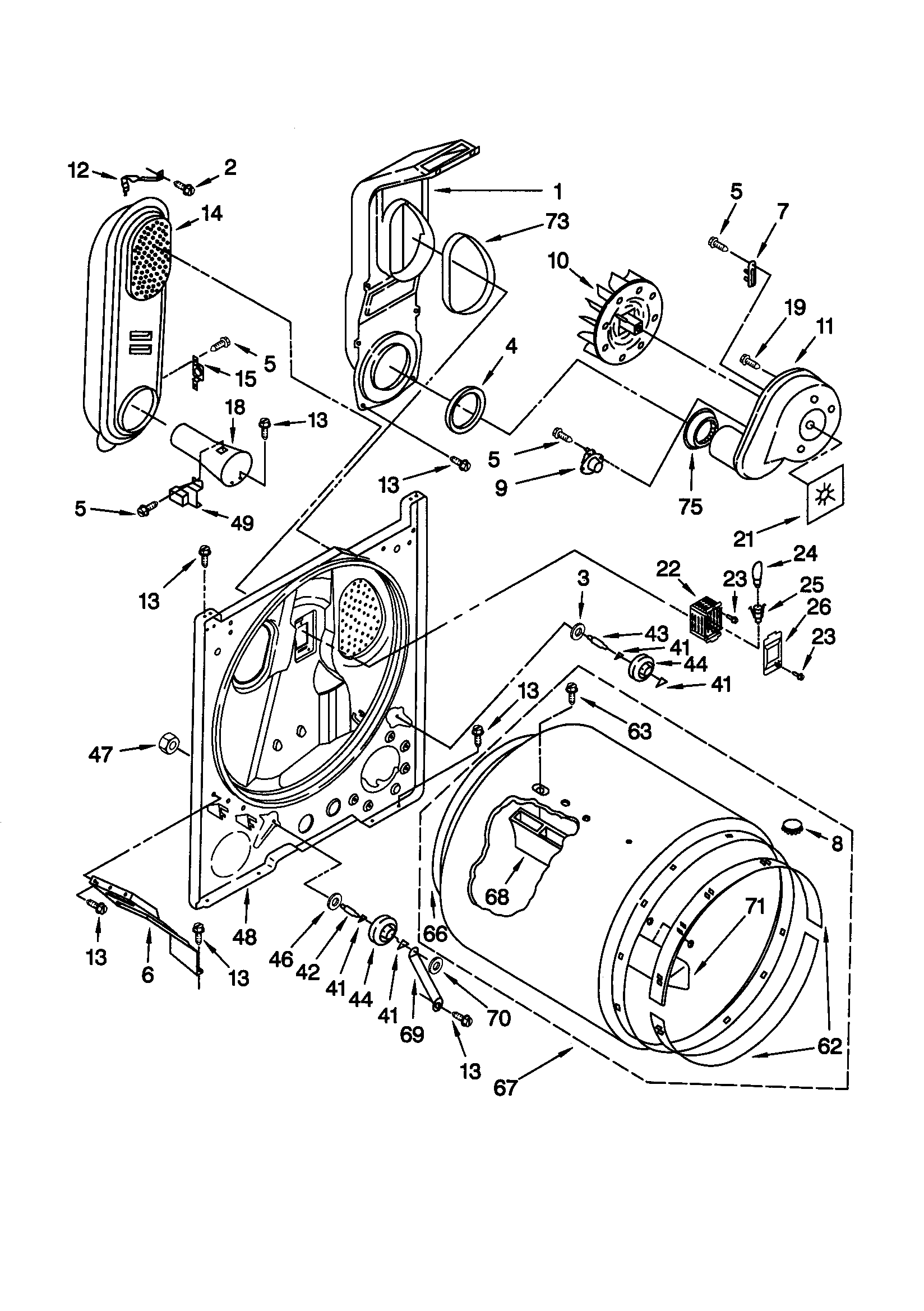 Whirlpool LGR5600HZ0 bulkhaed diagram
