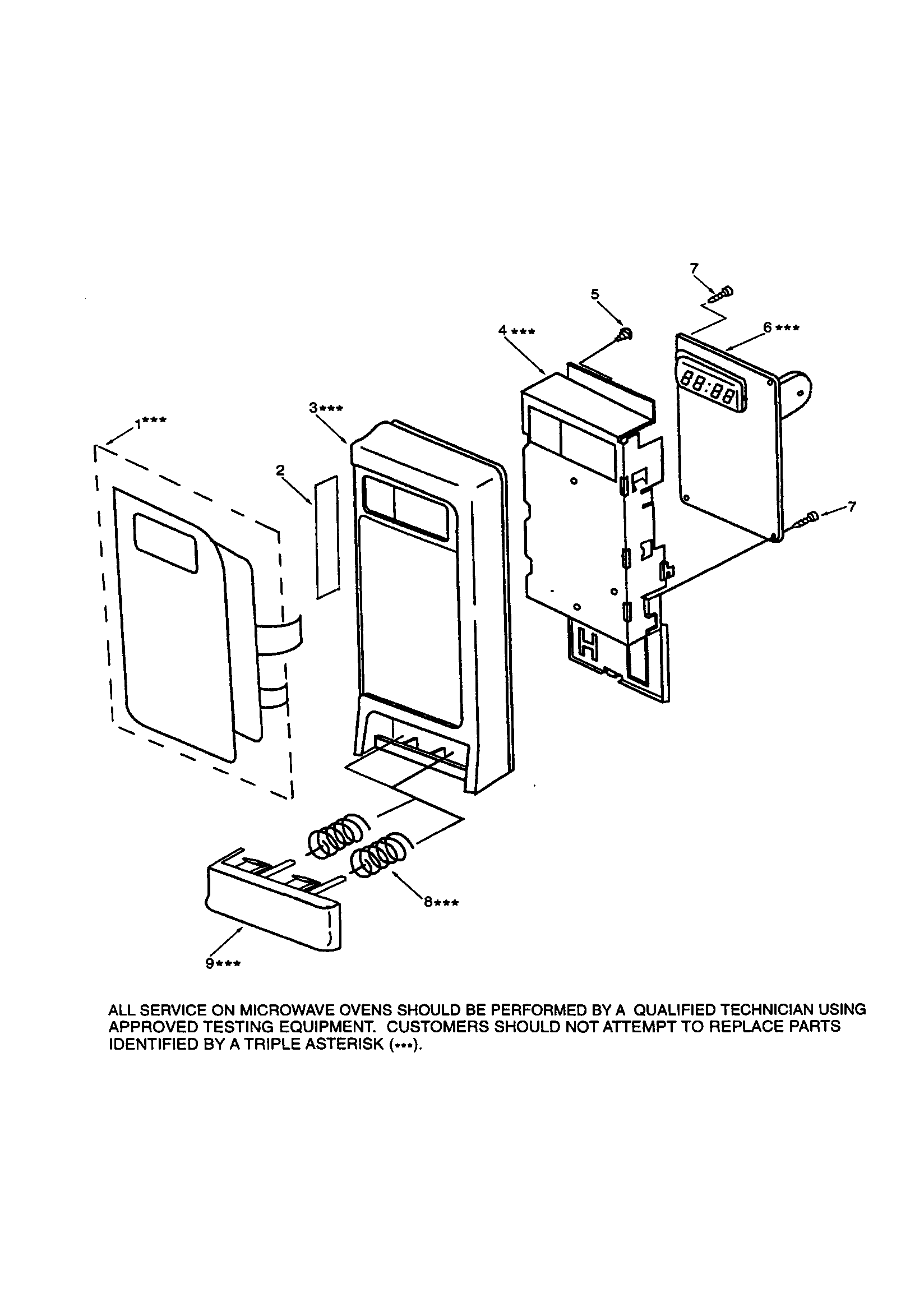 Kenmore 56569399990 control panel diagram