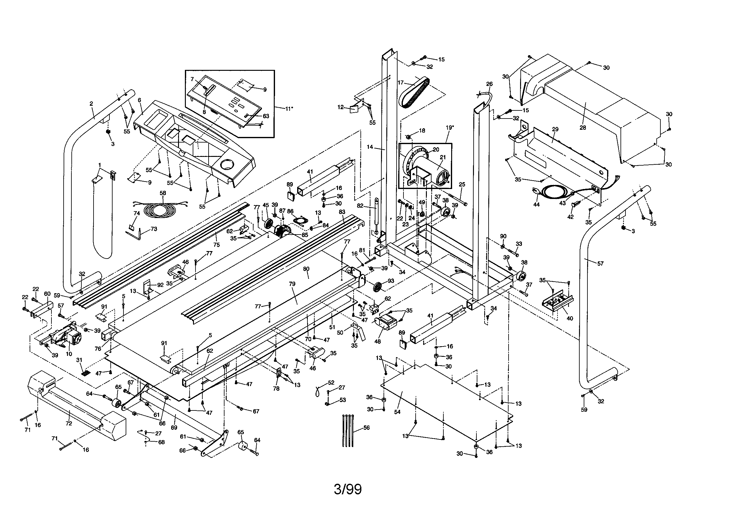 Weslo WLTL44580 unit parts diagram
