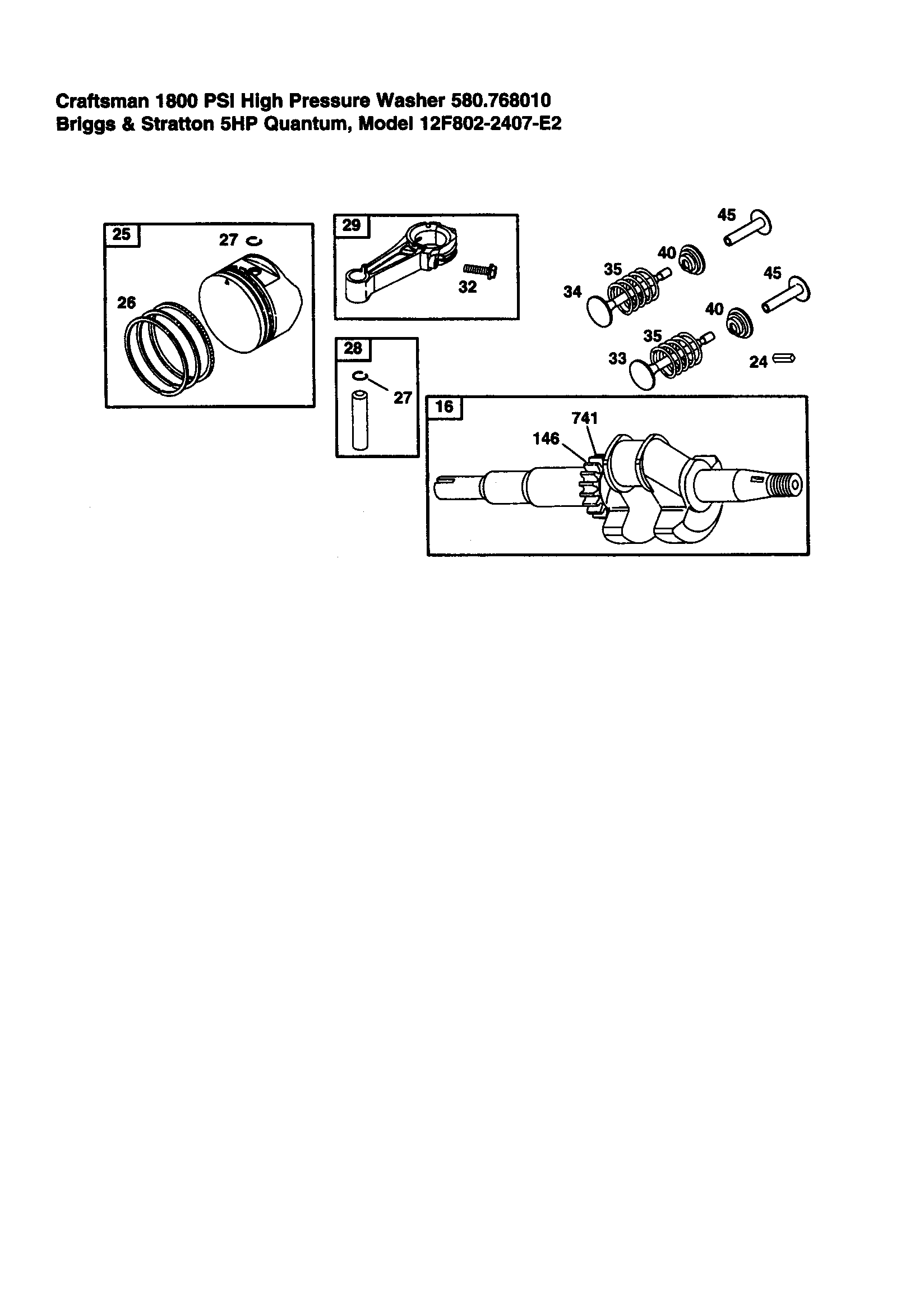 Craftsman 580768010 crankshaft diagram