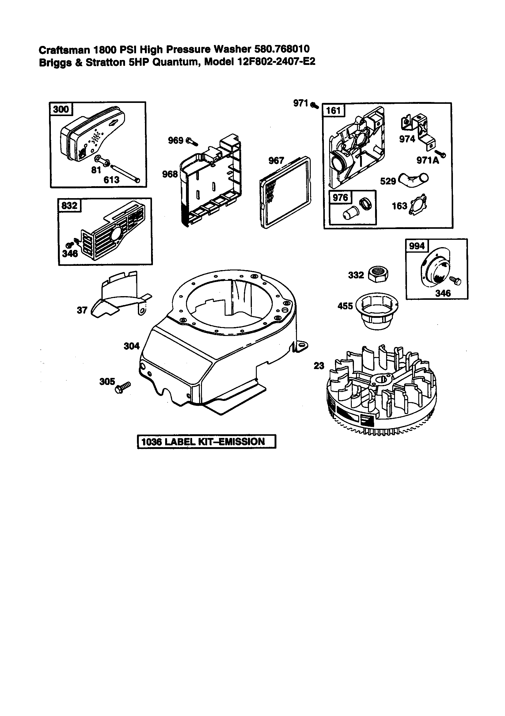 Craftsman 580768010 flywheel diagram
