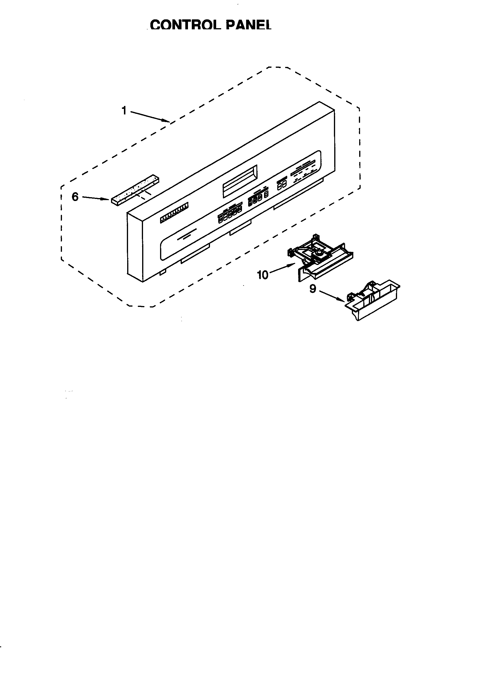 KitchenAid KUDI25CHAL0 control panel diagram