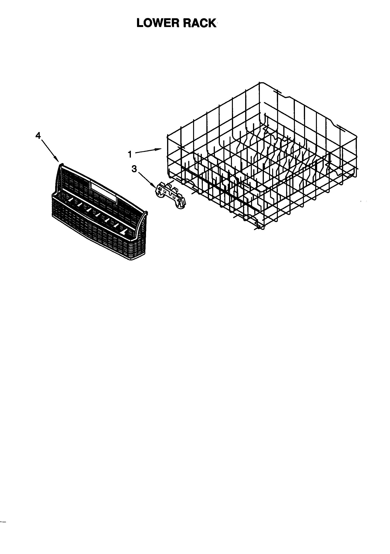 KitchenAid KUDI25CHAL0 lower rack diagram