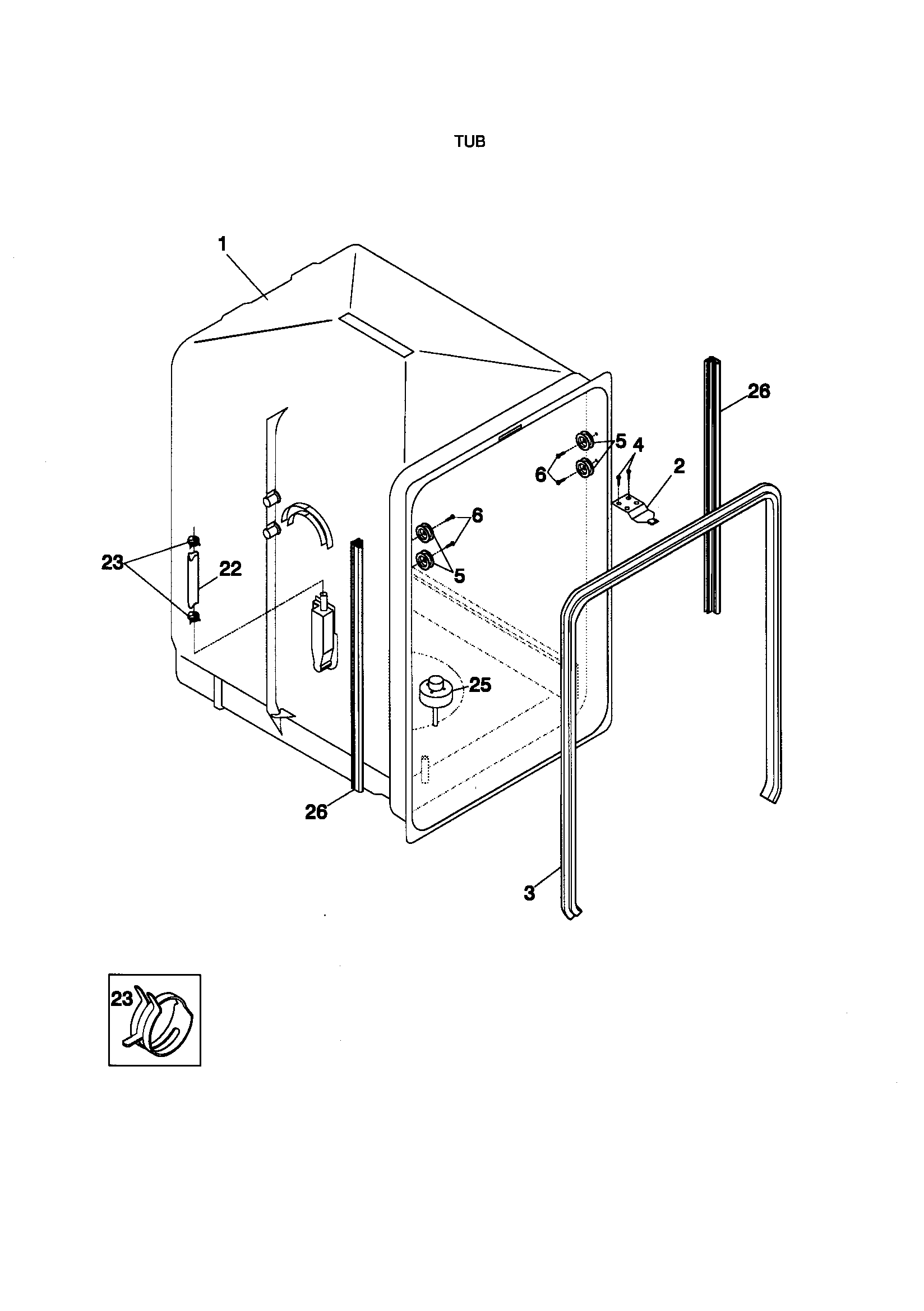 Kenmore 5871429990 tub diagram