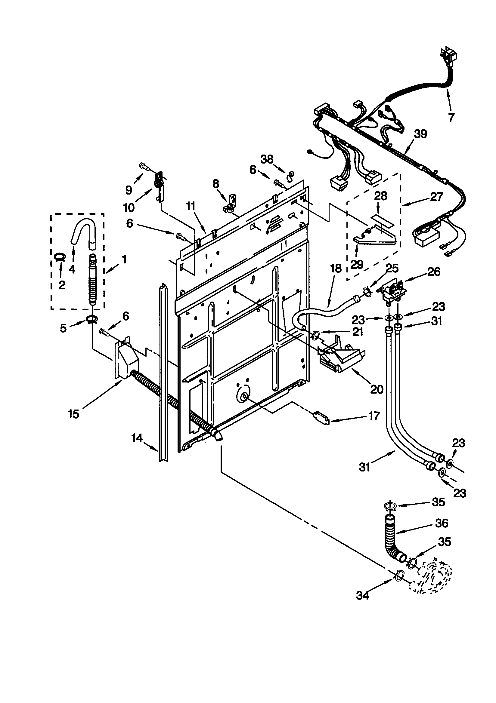Kenmore 11026294693 rear panel diagram