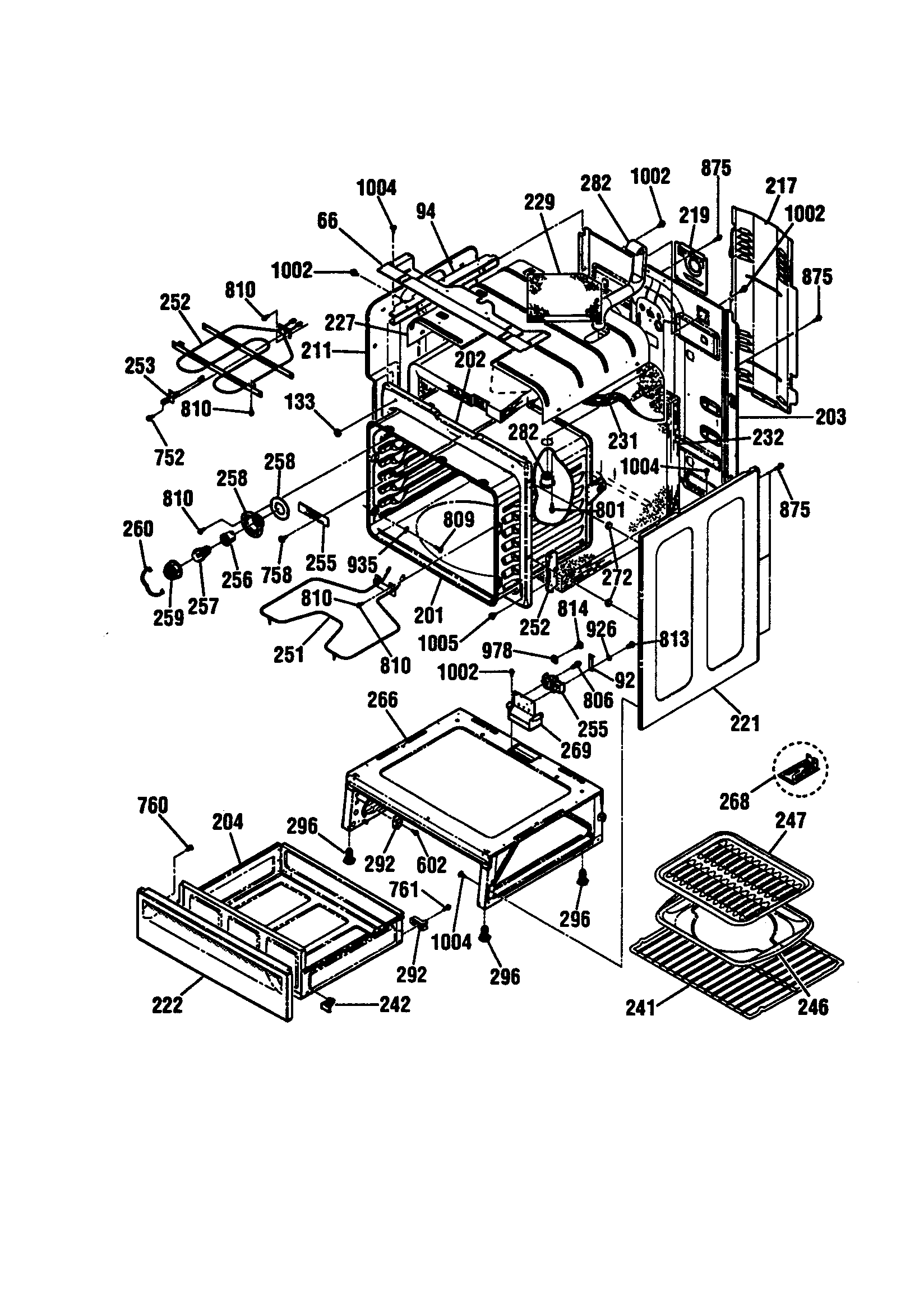 Kenmore 91195487990 body section diagram