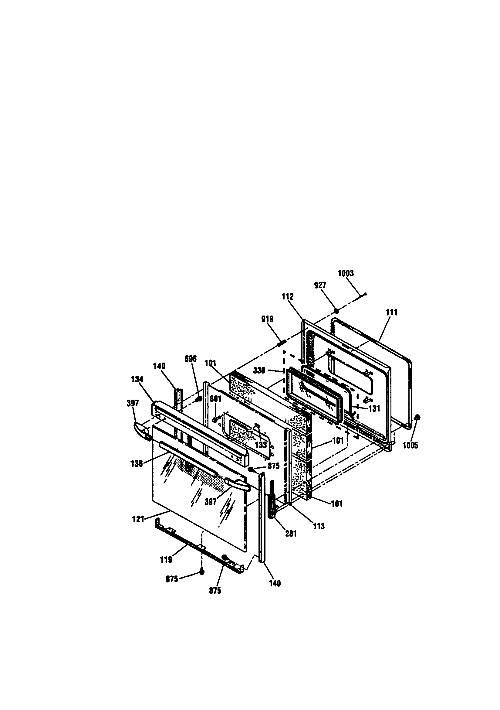Kenmore 91195487990 door section diagram