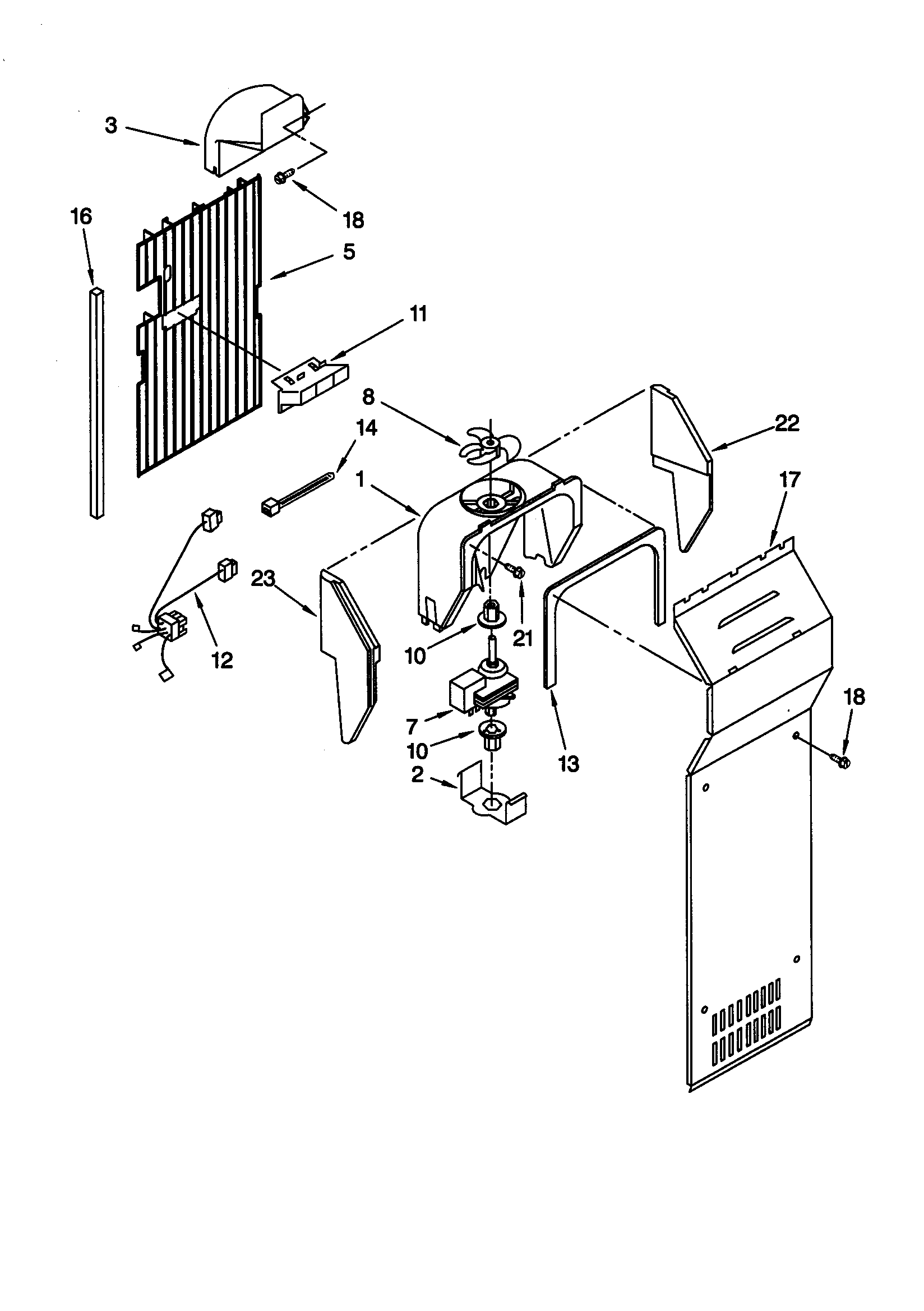 KitchenAid KSRS27FGBT01 air flow diagram