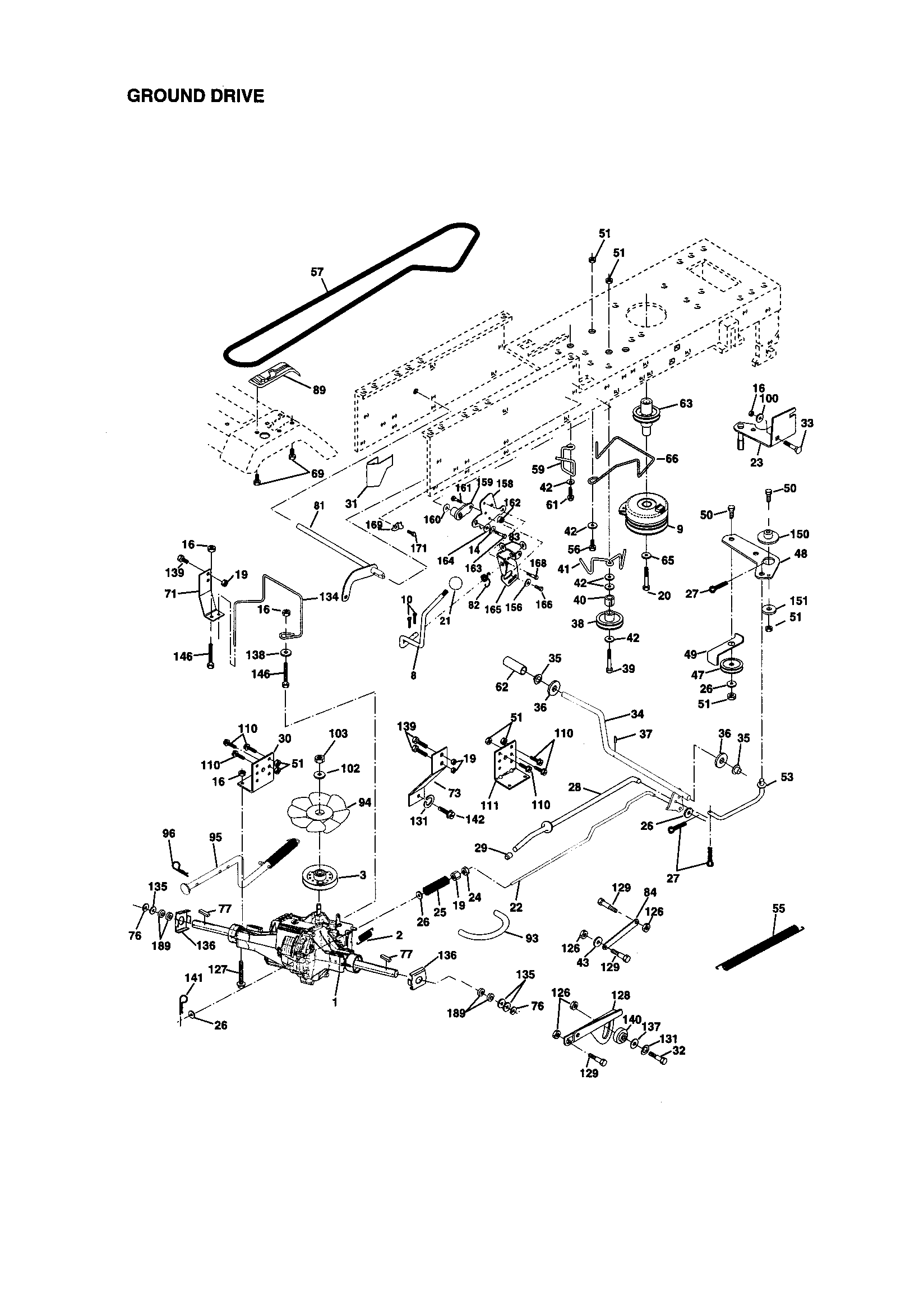 Craftsman 917273421 ground drive diagram