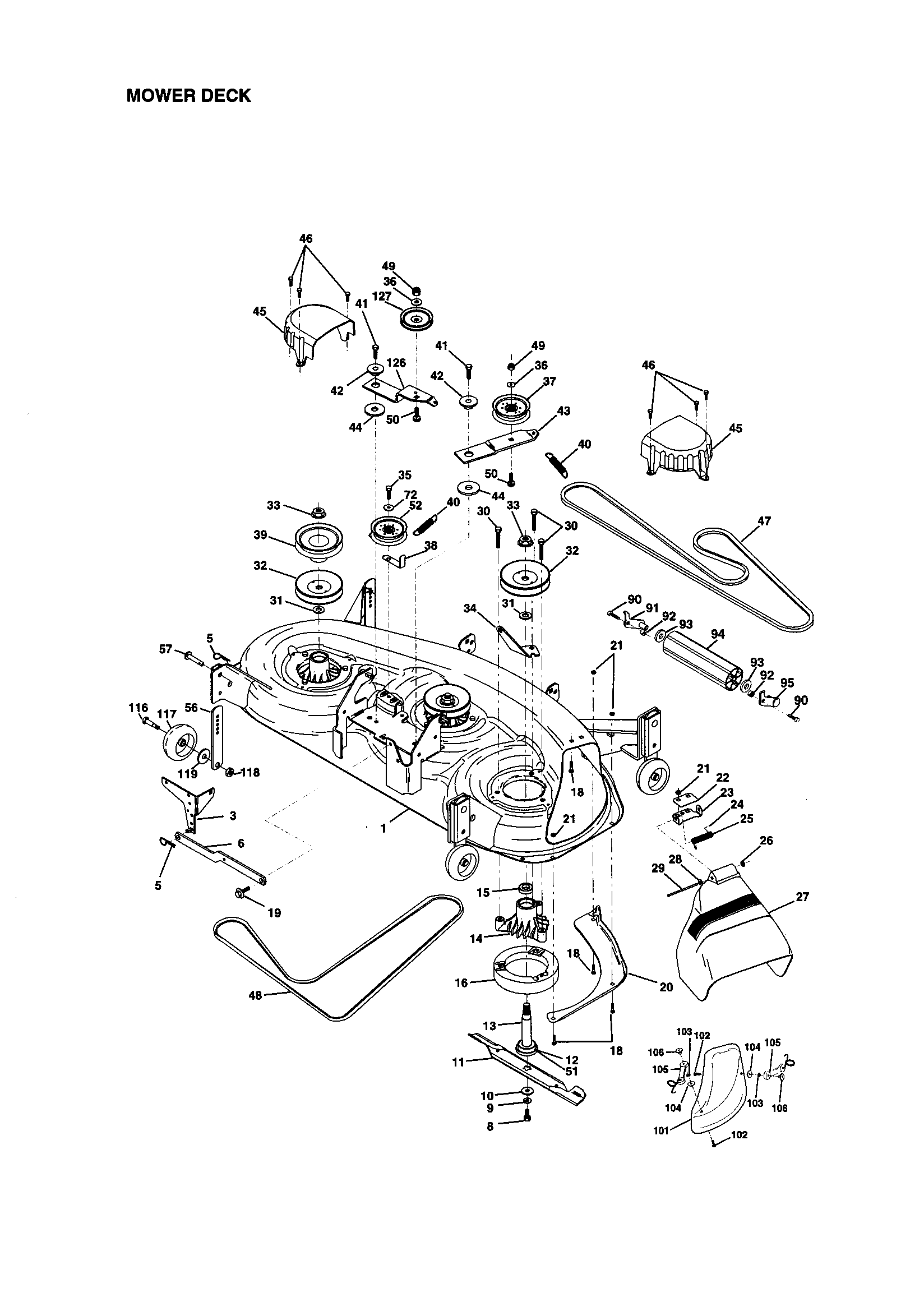 Craftsman 917273421 mower deck diagram
