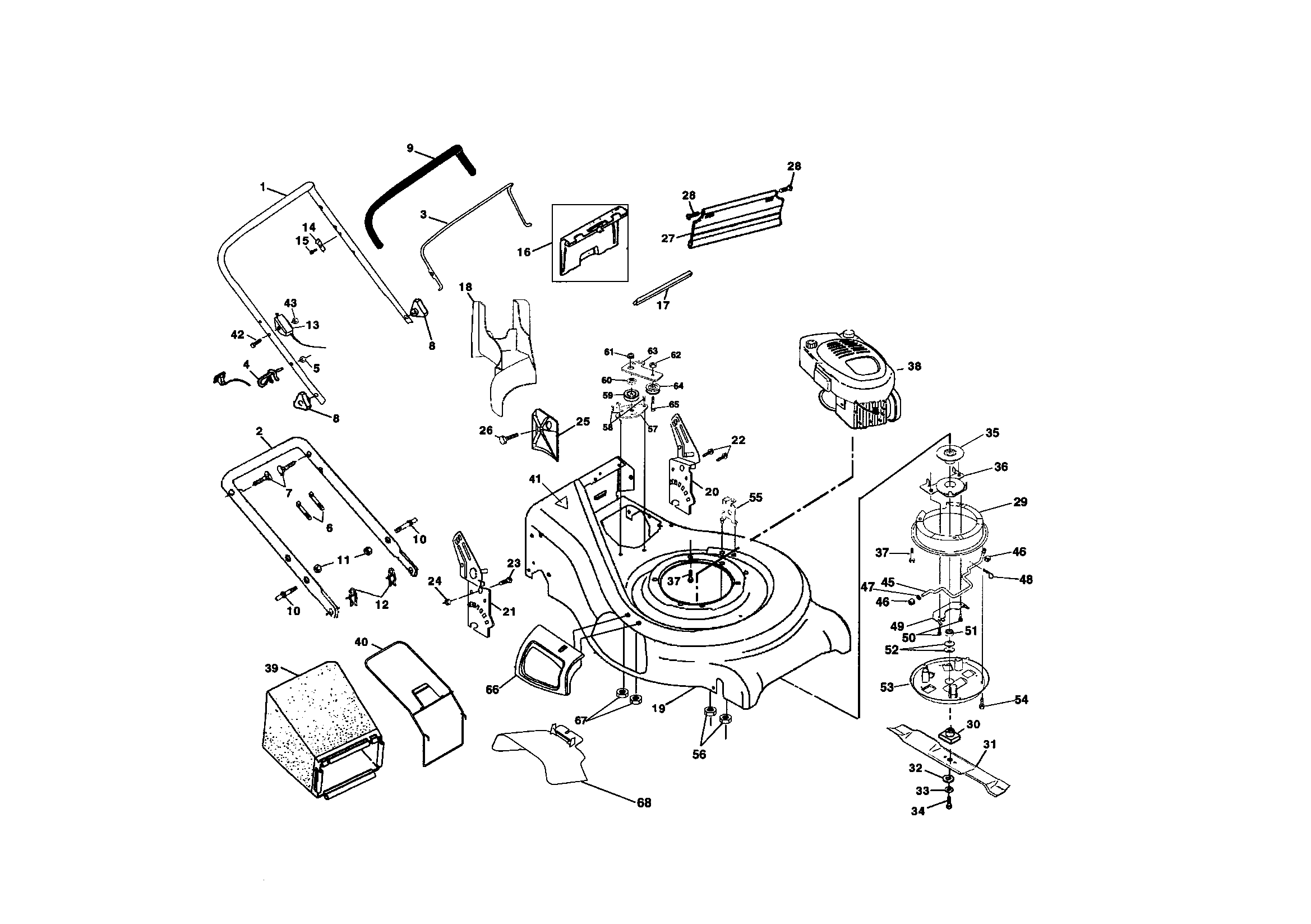 Craftsman 917377910 rotary lawn mower diagram