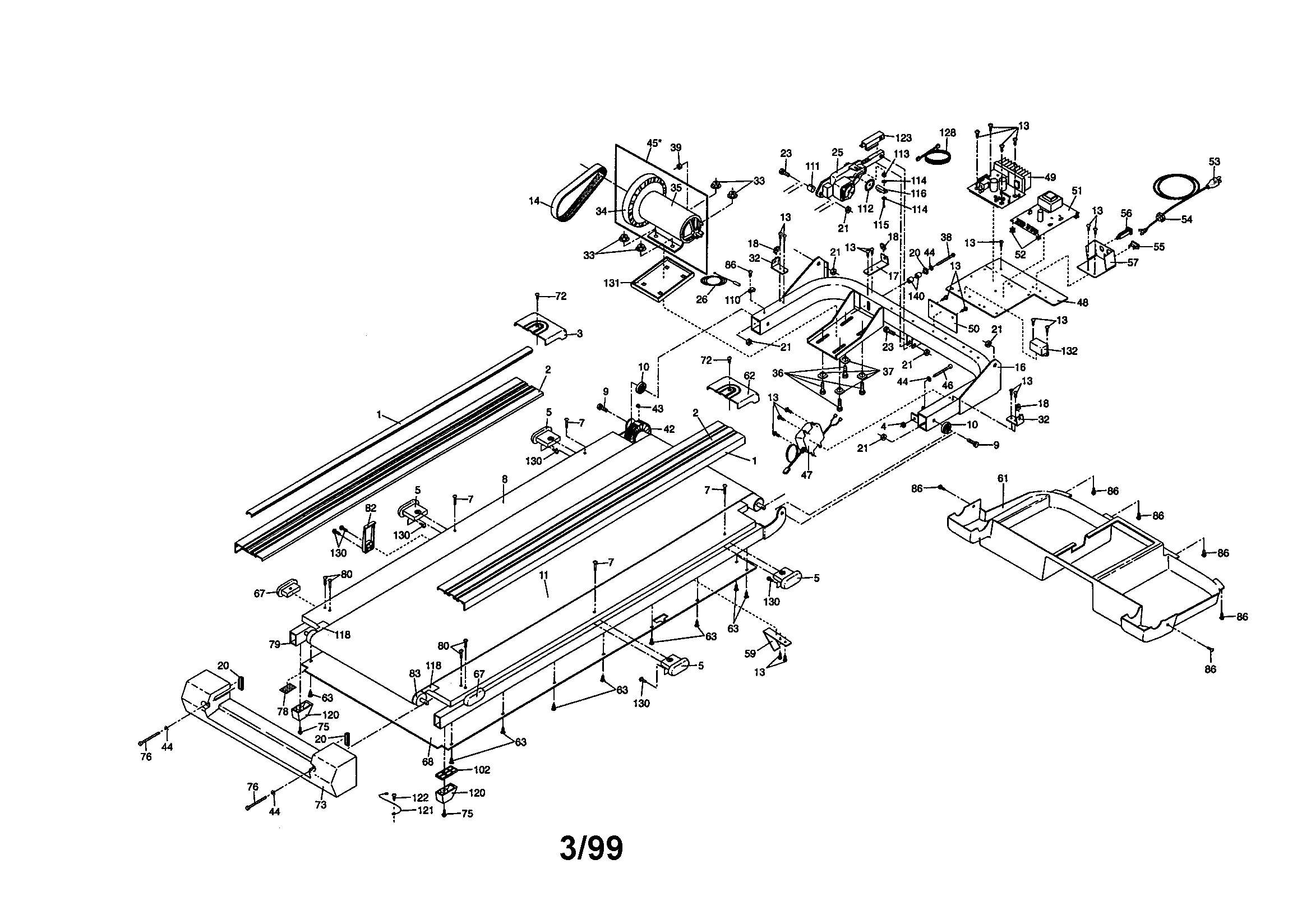 Proform 831298300 walking board diagram