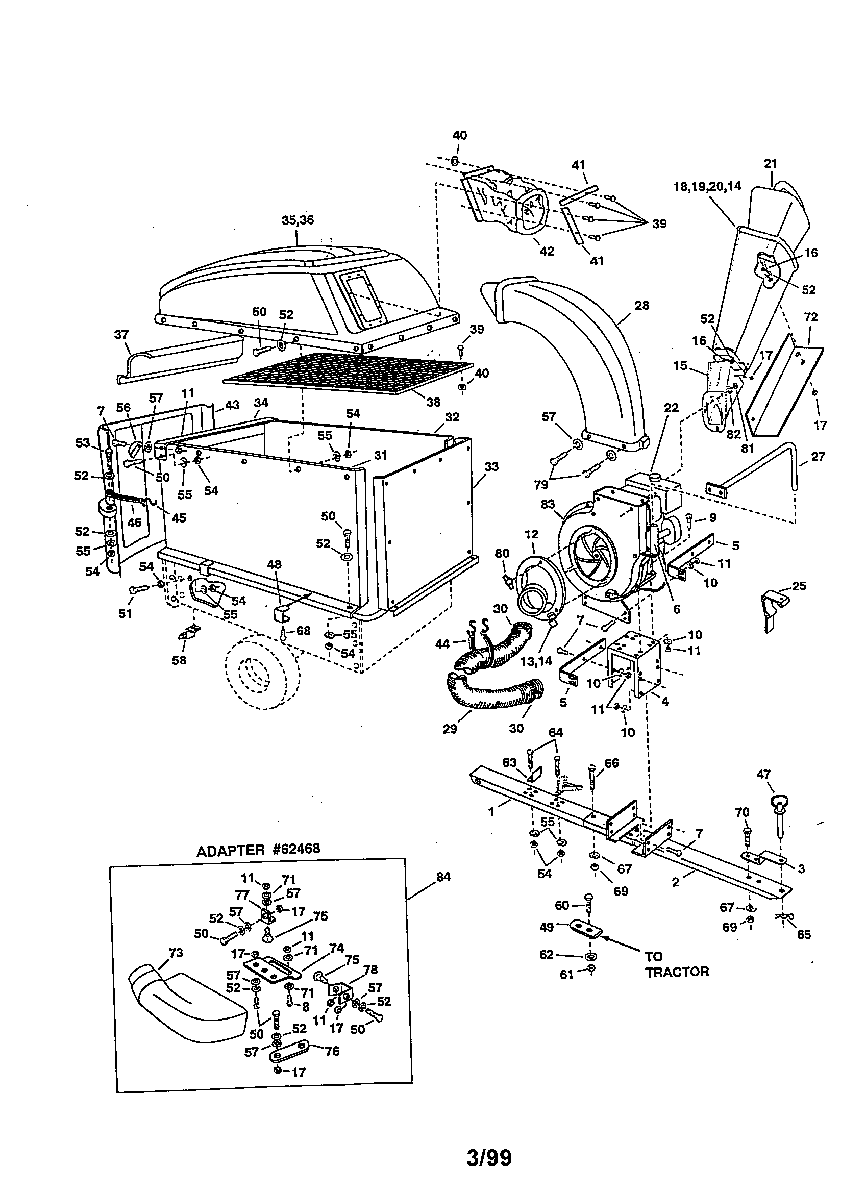Craftsman 48624515 chipper vac diagram