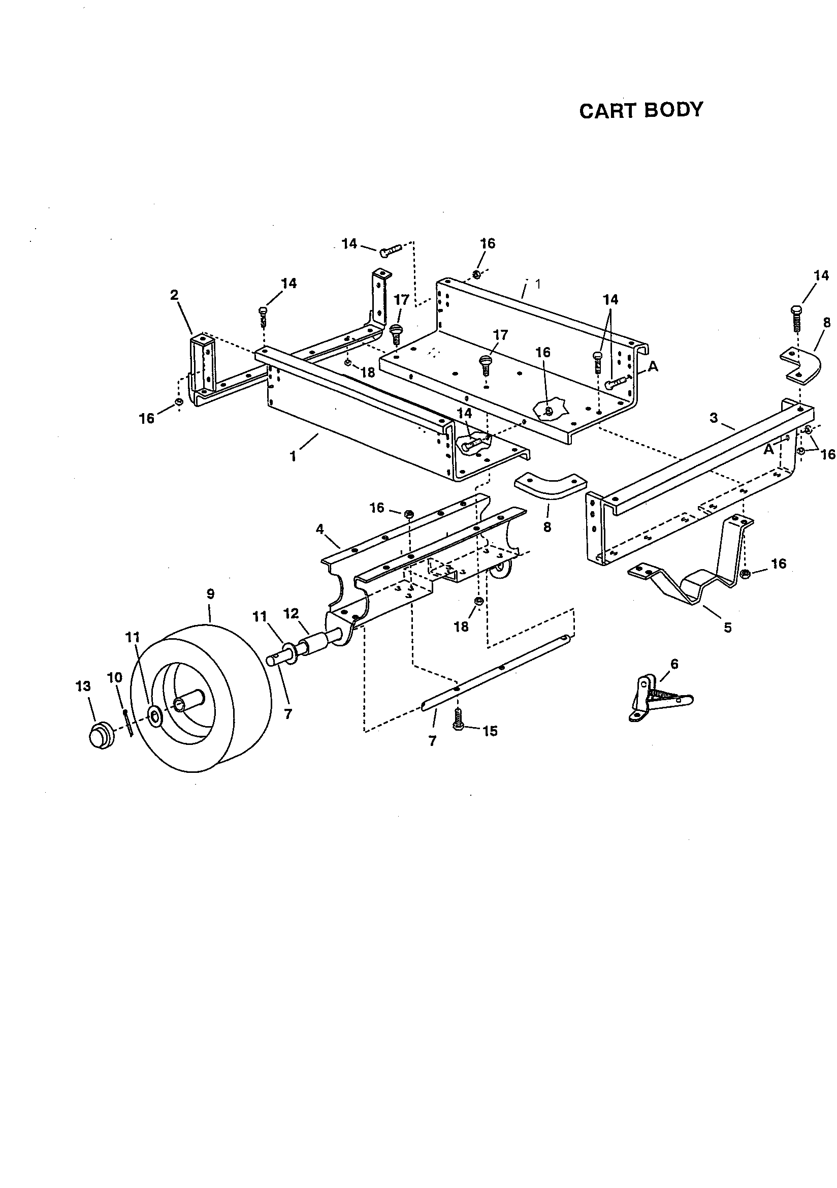 Craftsman 48624515 cart body diagram