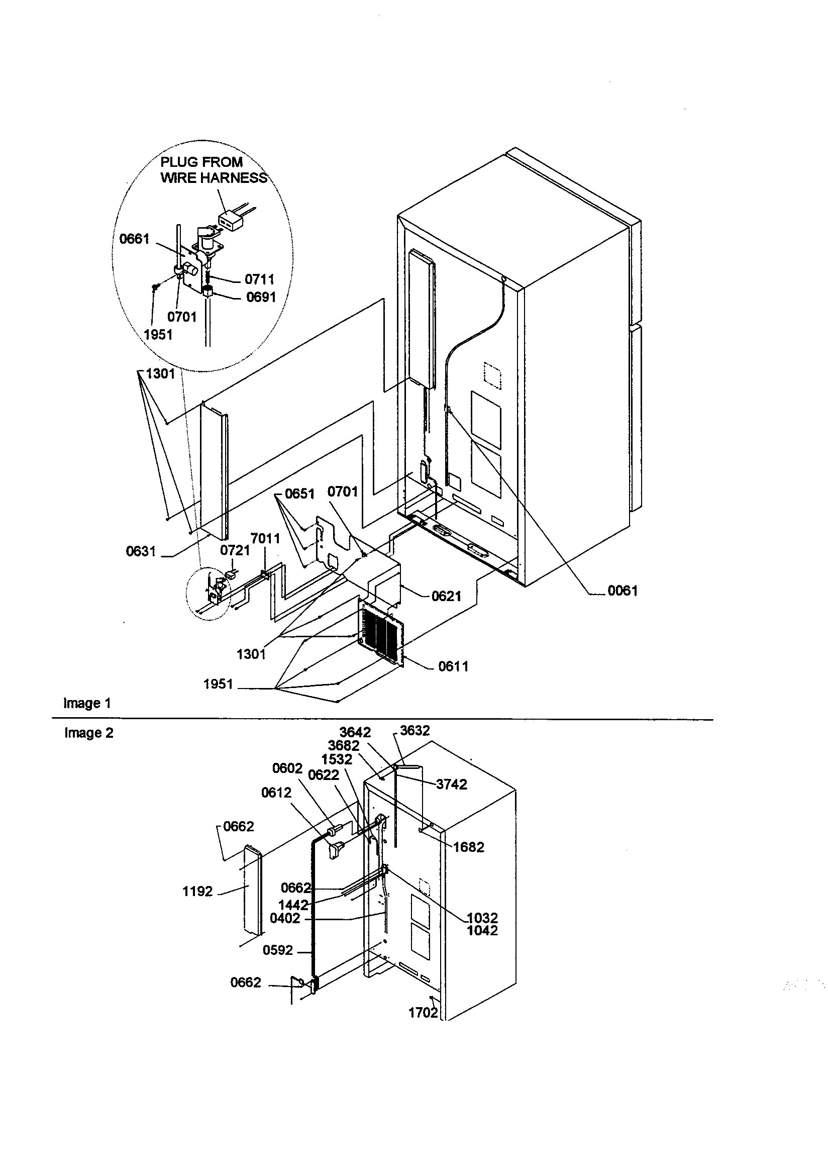 Amana TS22TE-P1306501WE cabinet back diagram