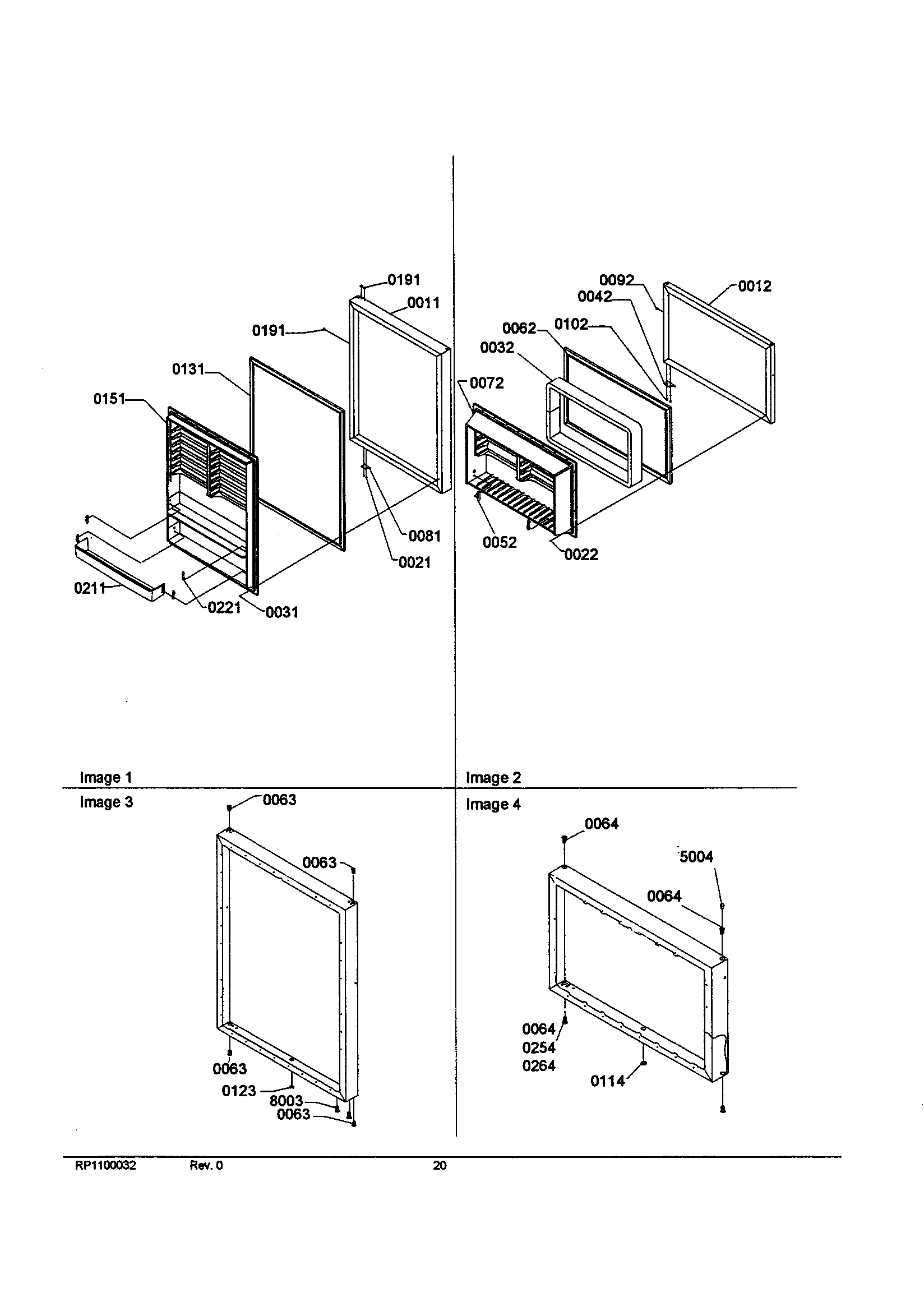 Amana TS22TE-P1306501WE door assemblies diagram