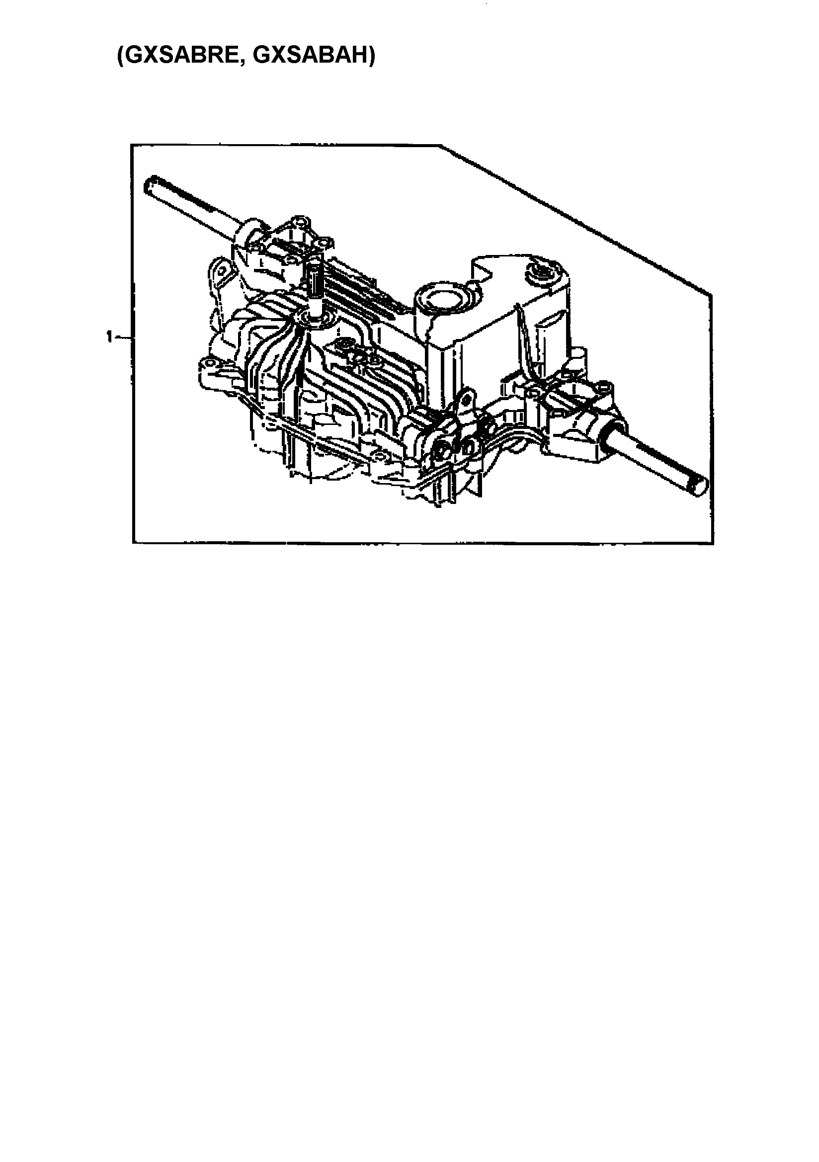 Sabre 1546 GEAR GXSABRC transaxle (hydro) diagram