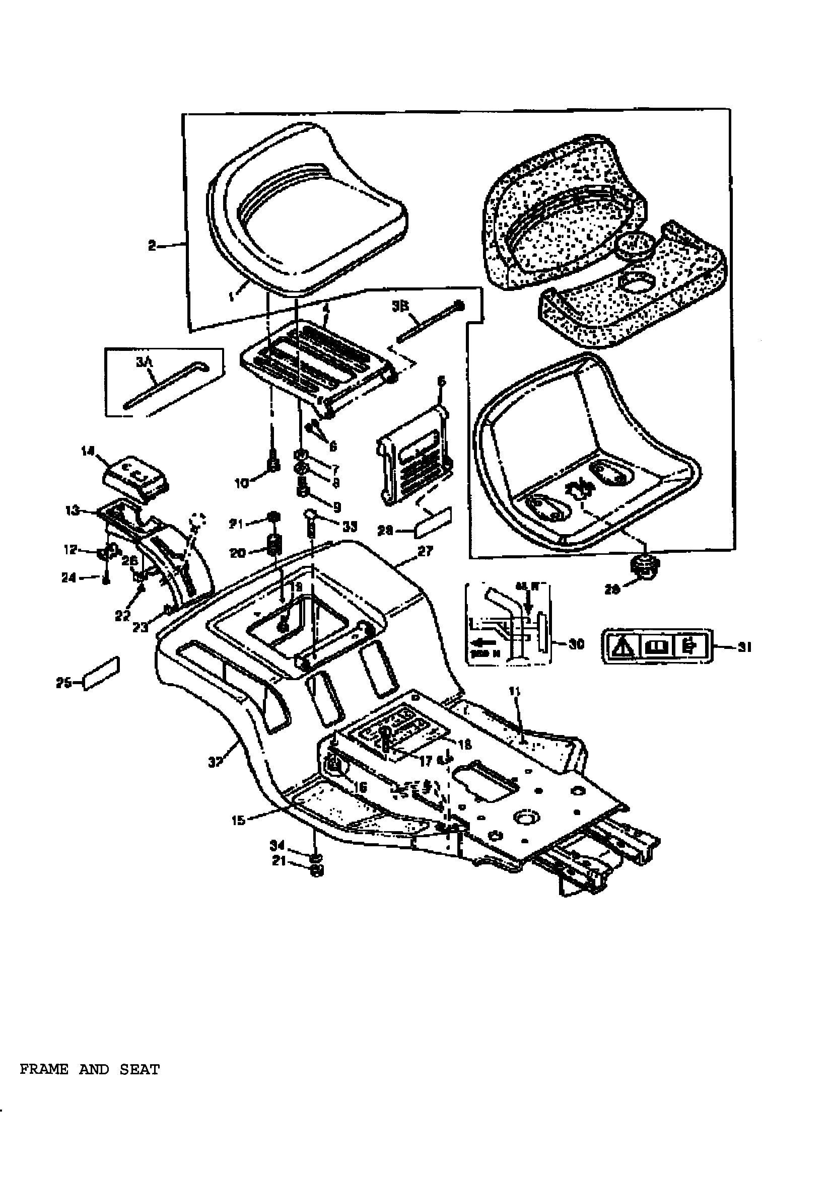 Sabre 1546 GEAR GXSABRC frame and seat diagram