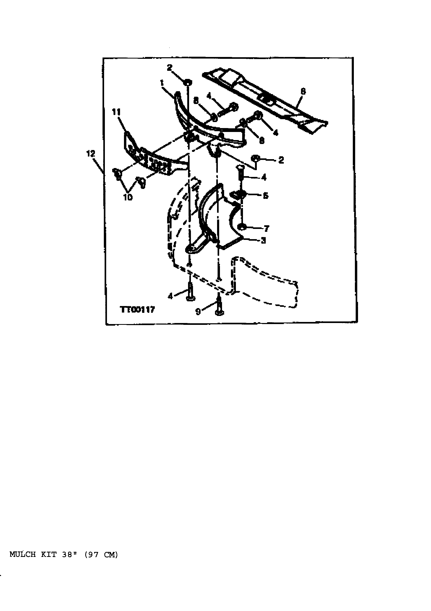 Sabre 1546 GEAR GXSABRC mulch kit 38" (97 cm) diagram