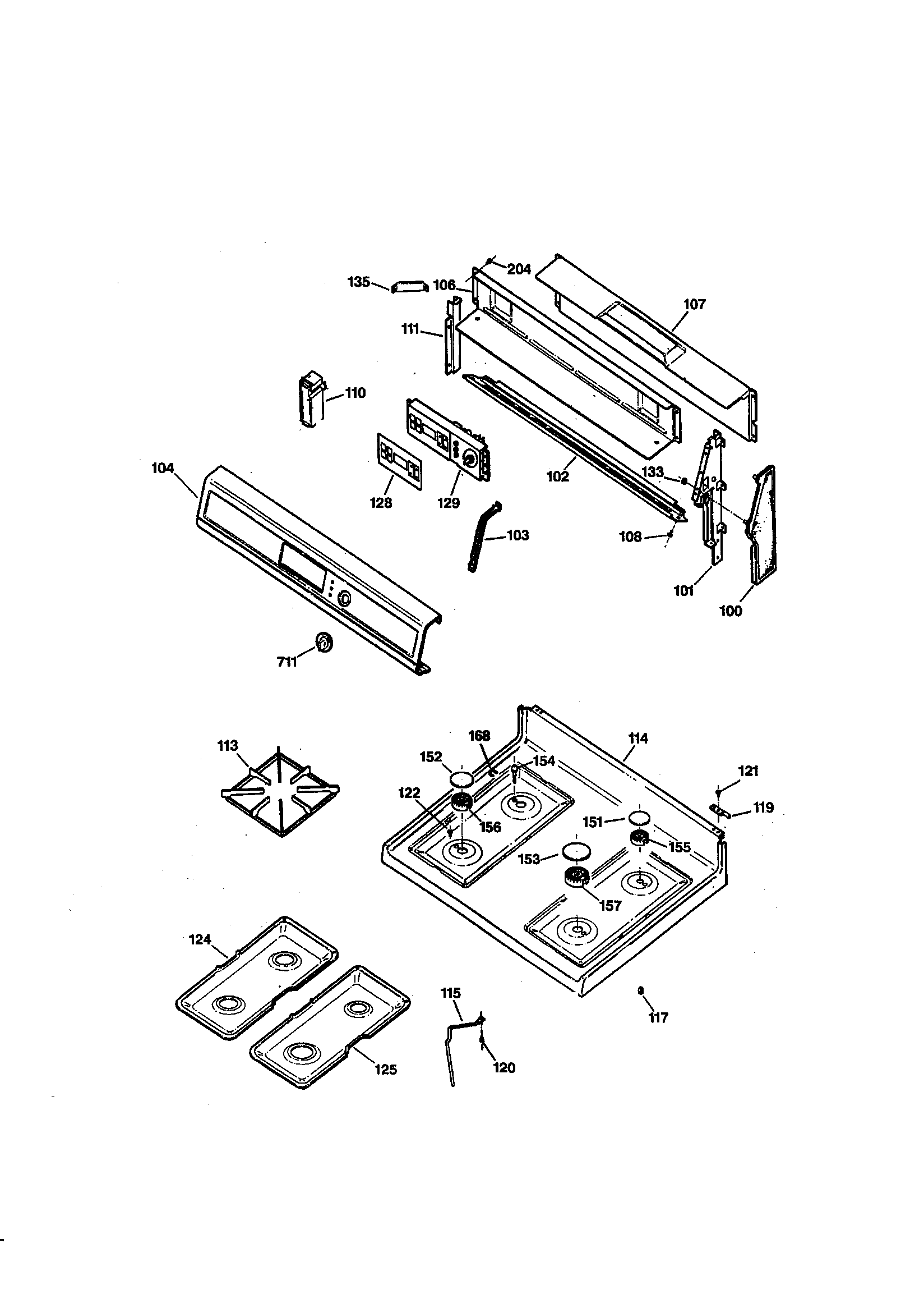 Kenmore 36275478691 control panel and cooktop diagram