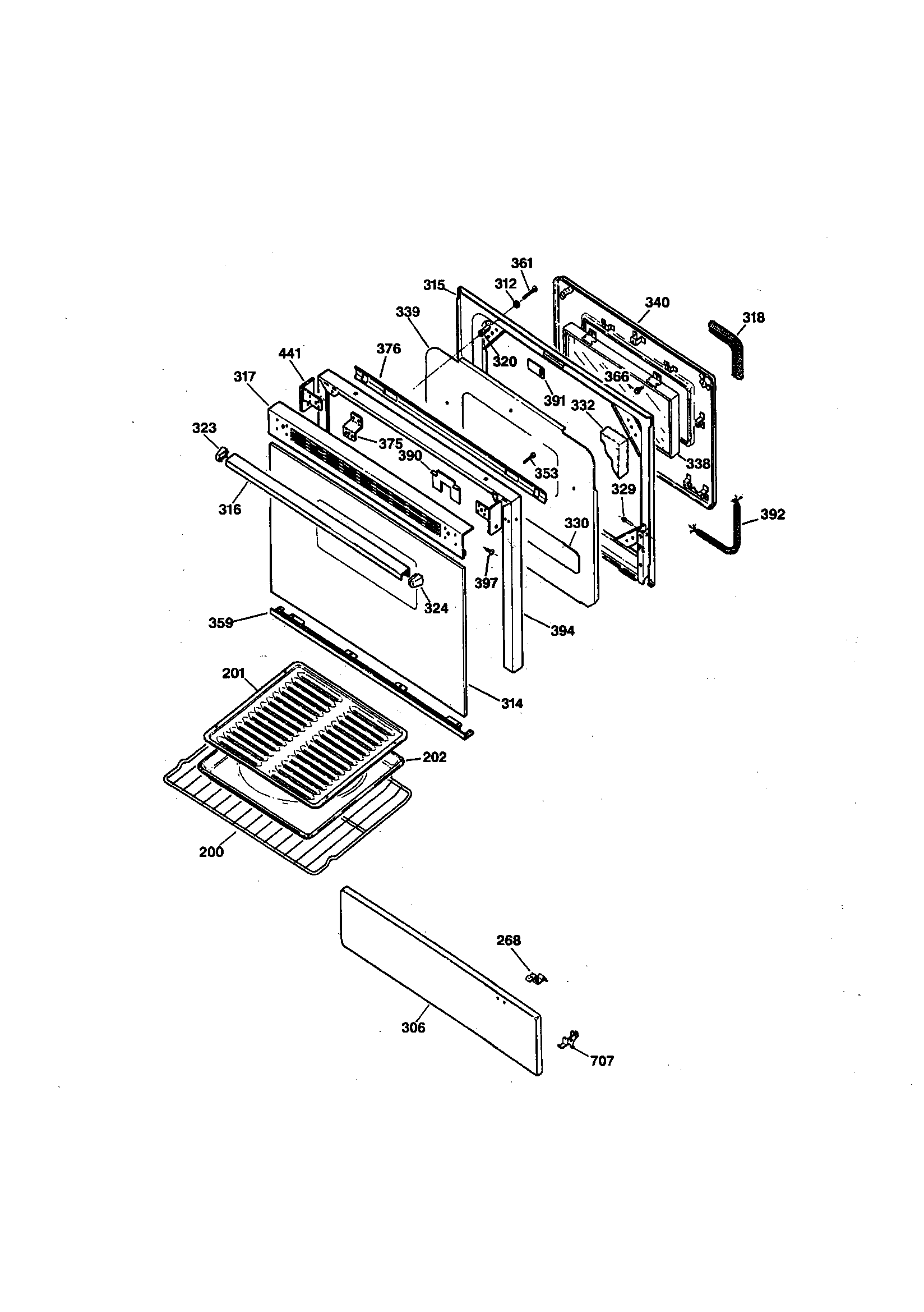Kenmore 36275478691 door and drawer diagram