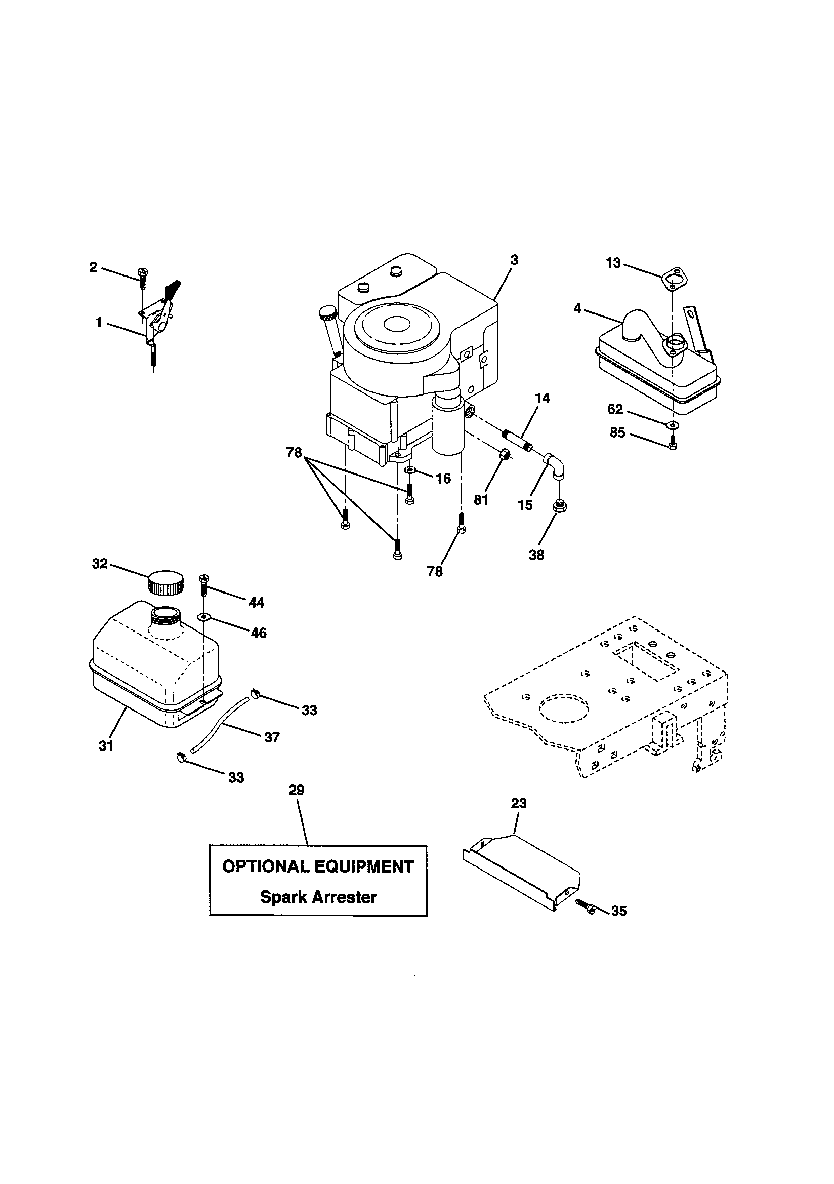 Frigidaire 259721 engine diagram