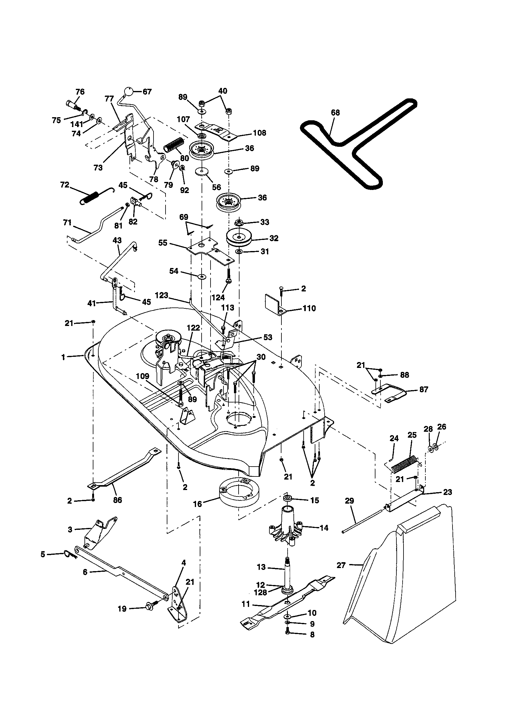 Frigidaire 259721 mower diagram