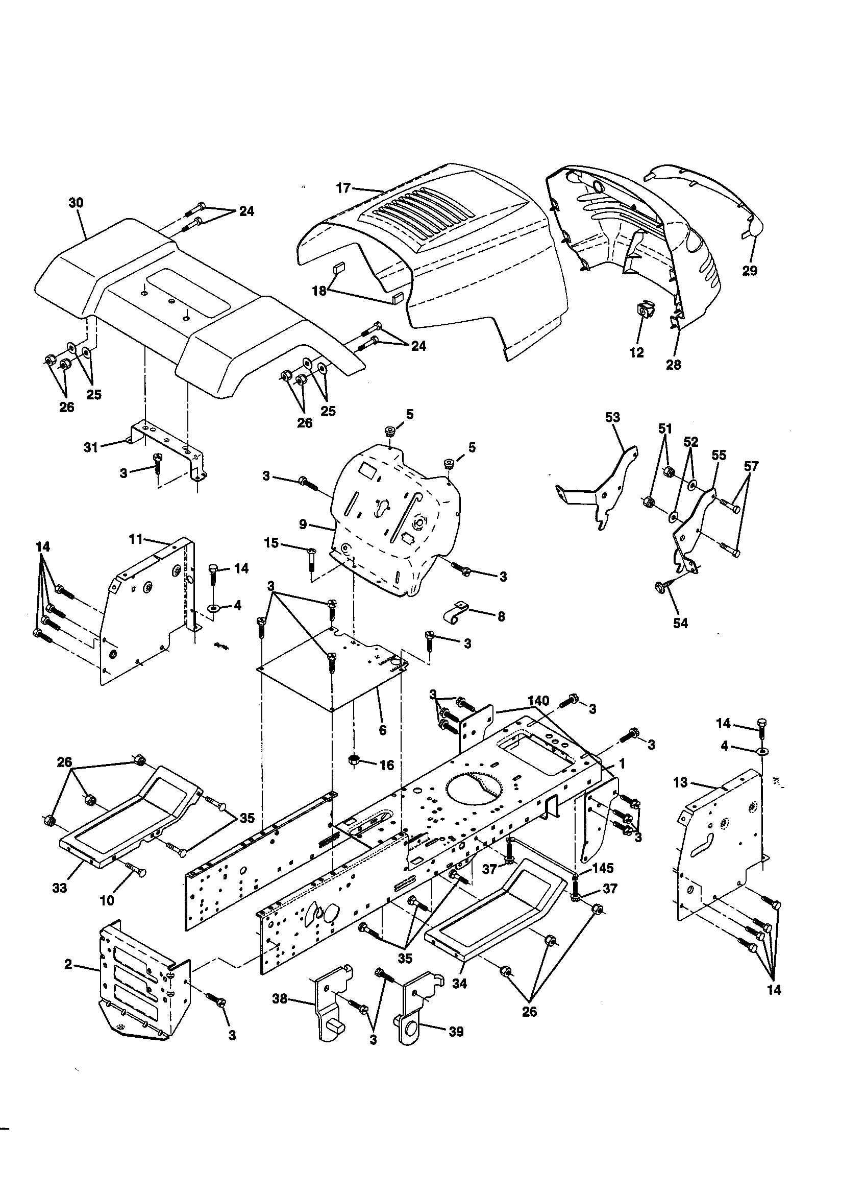 Frigidaire 259720 chassis and enclosures diagram