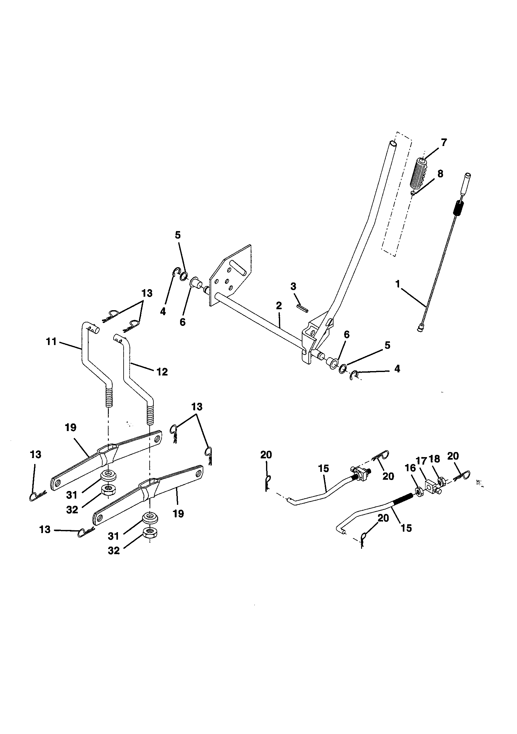 Frigidaire 259720 lift diagram