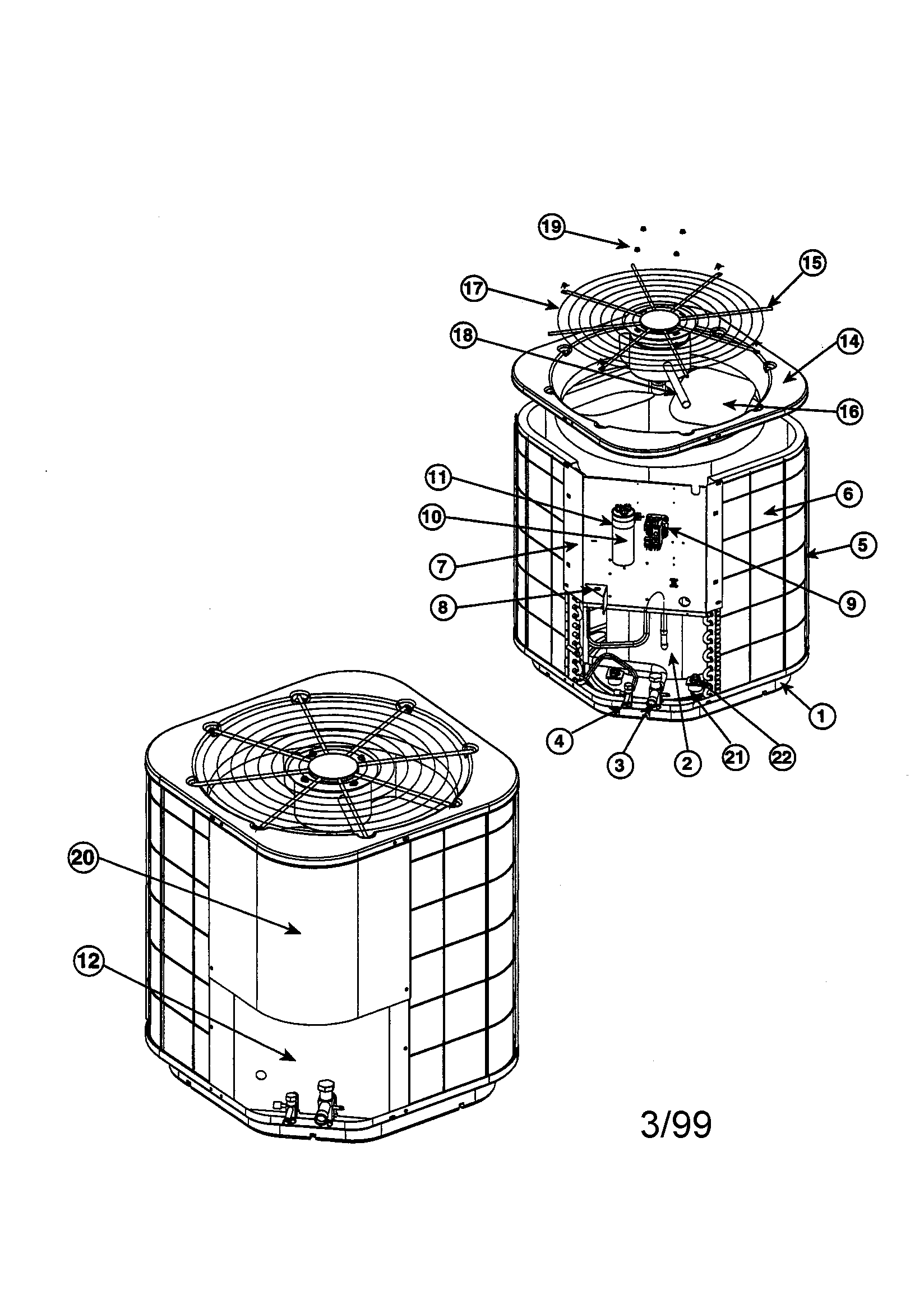 Thermal Zone CA24N-1S split system air conditioner diagram