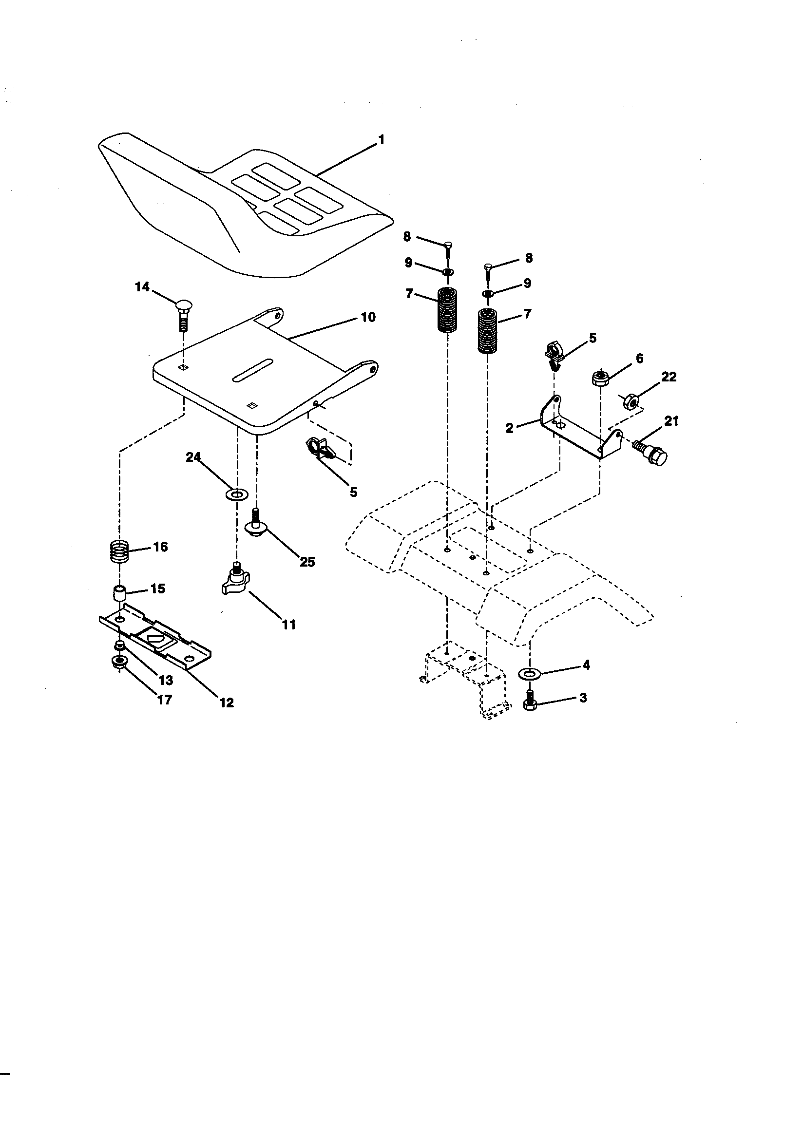 Craftsman 917258331 seat assembly diagram