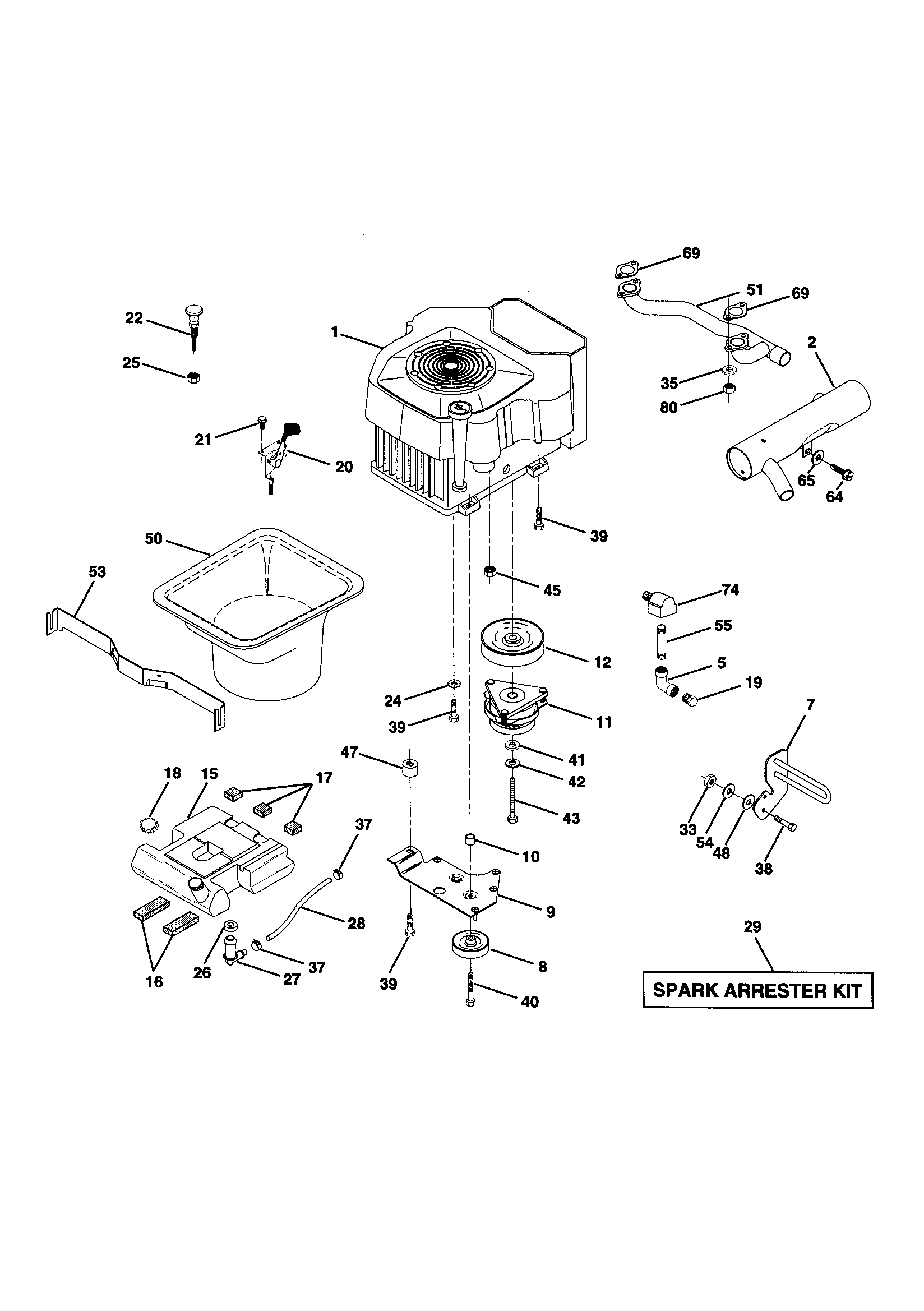 Frigidaire PPRGT20H50A engine diagram