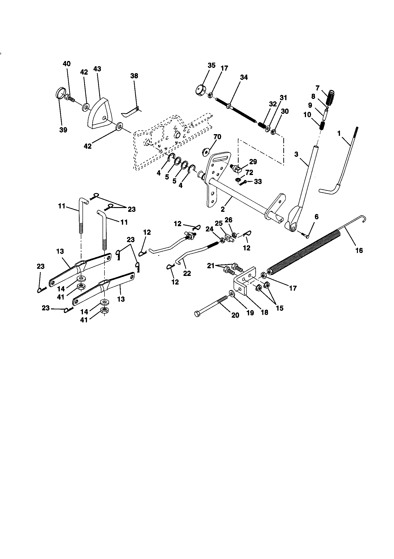 Frigidaire PPRGT20H50A lift assembly diagram