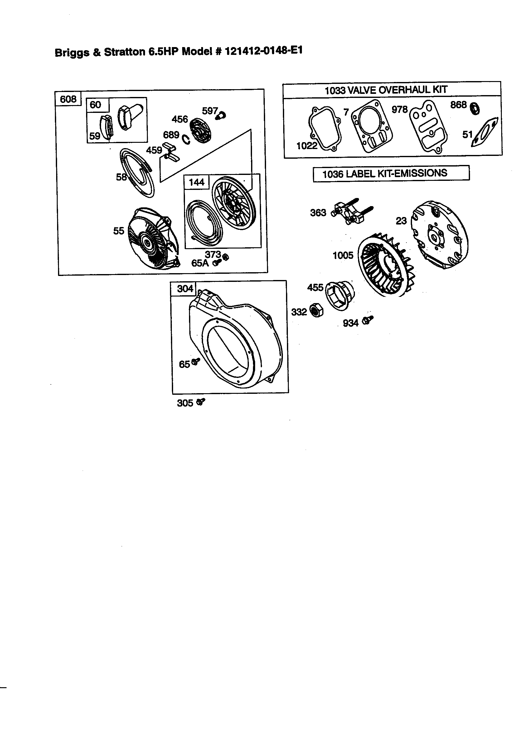 Craftsman 580768040 flywheel and rewind starter diagram