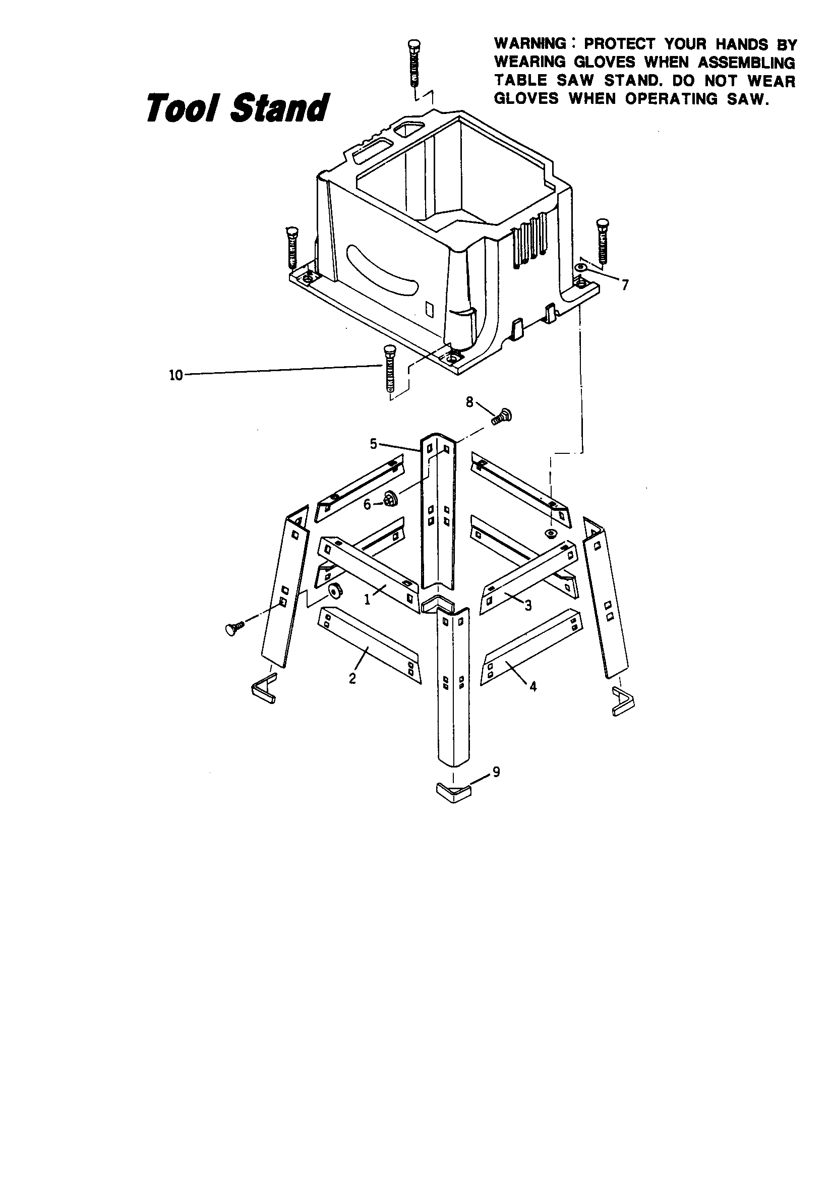 Pro-Tech 41061 tool stand diagram