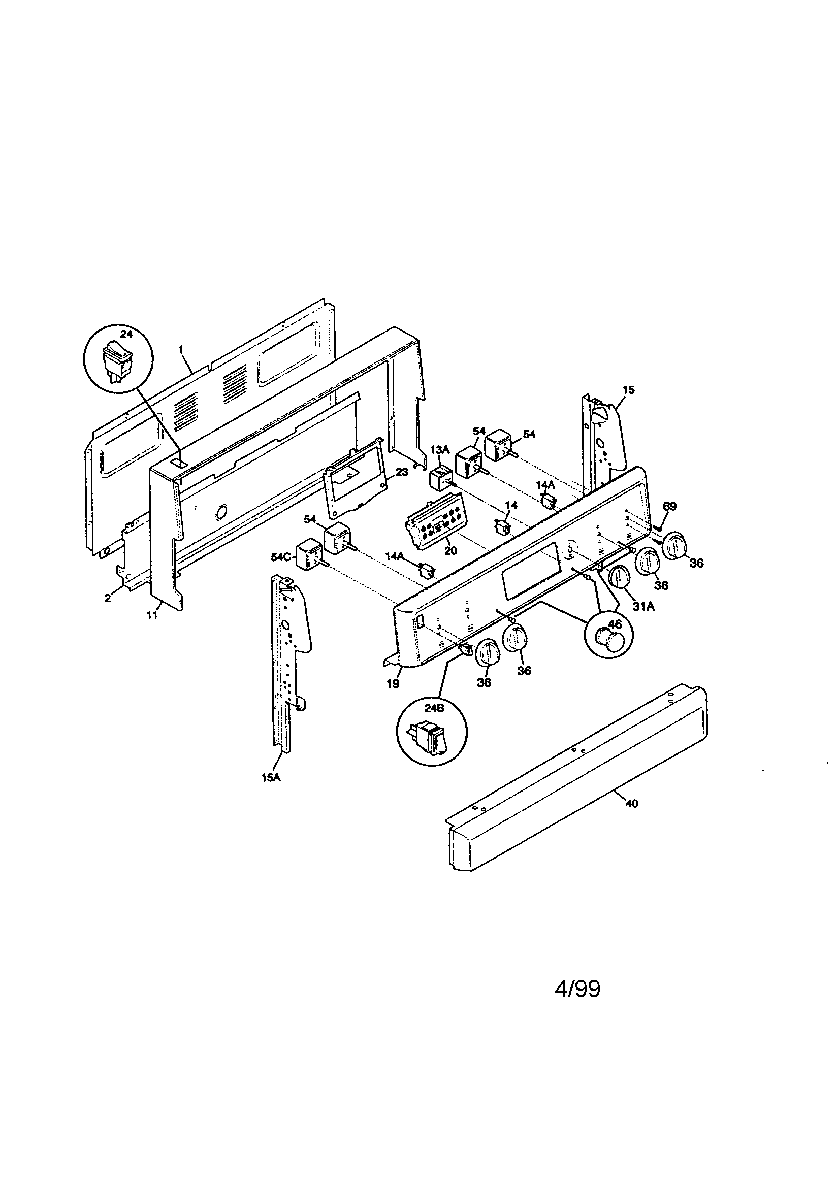Kenmore 79095742990 backguard diagram