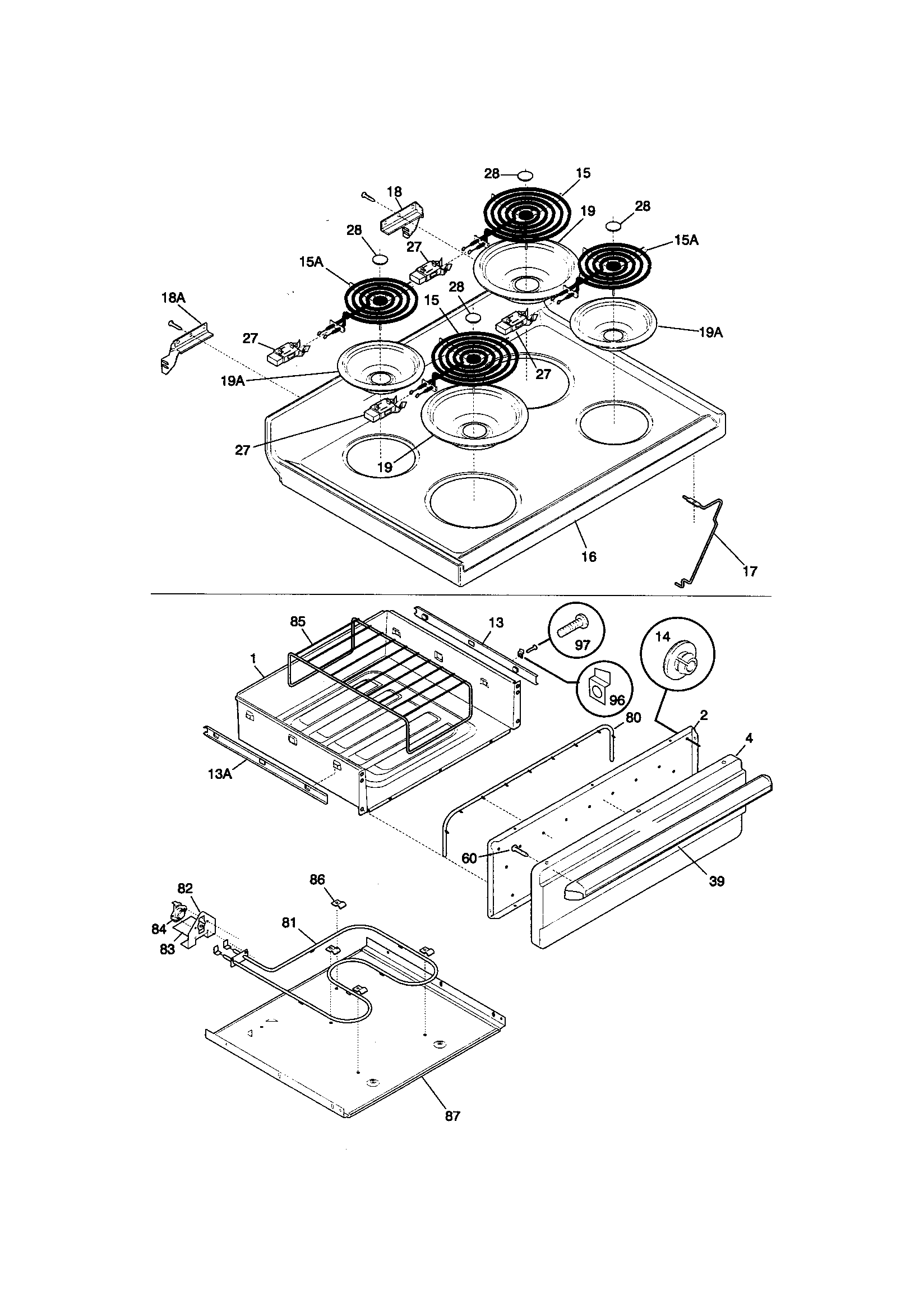 Kenmore 79095727990 top/drawer diagram
