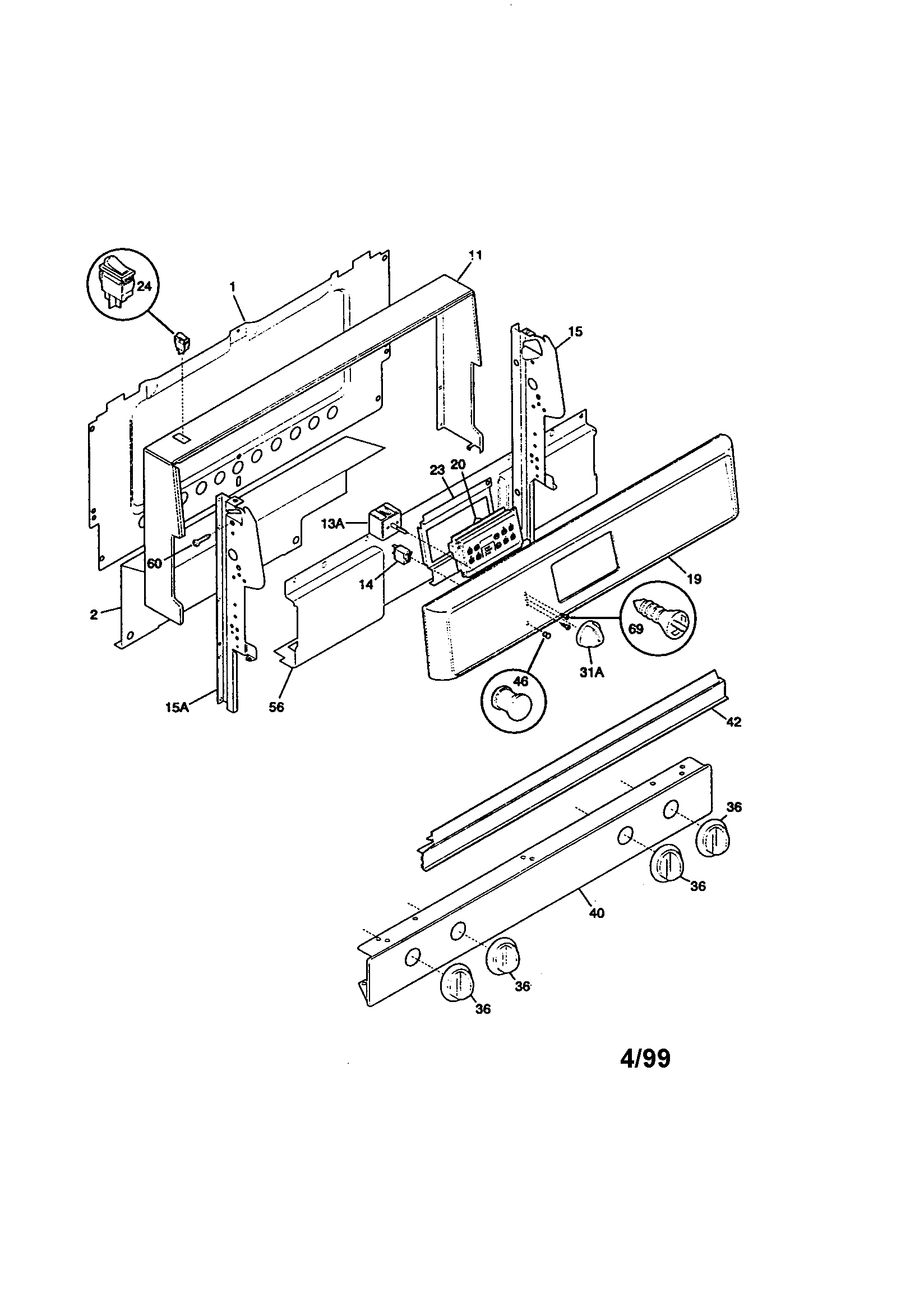 Kenmore 79075742990 backguard diagram