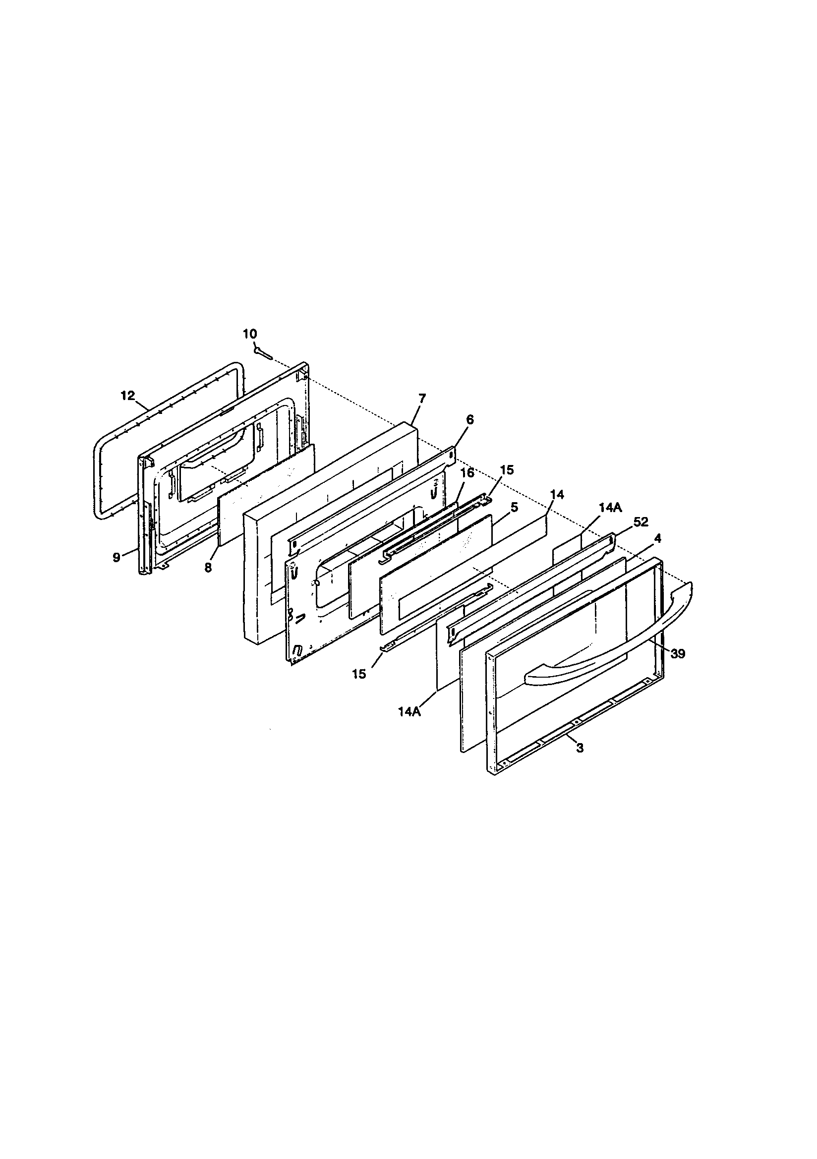 Kenmore 79075742990 door diagram