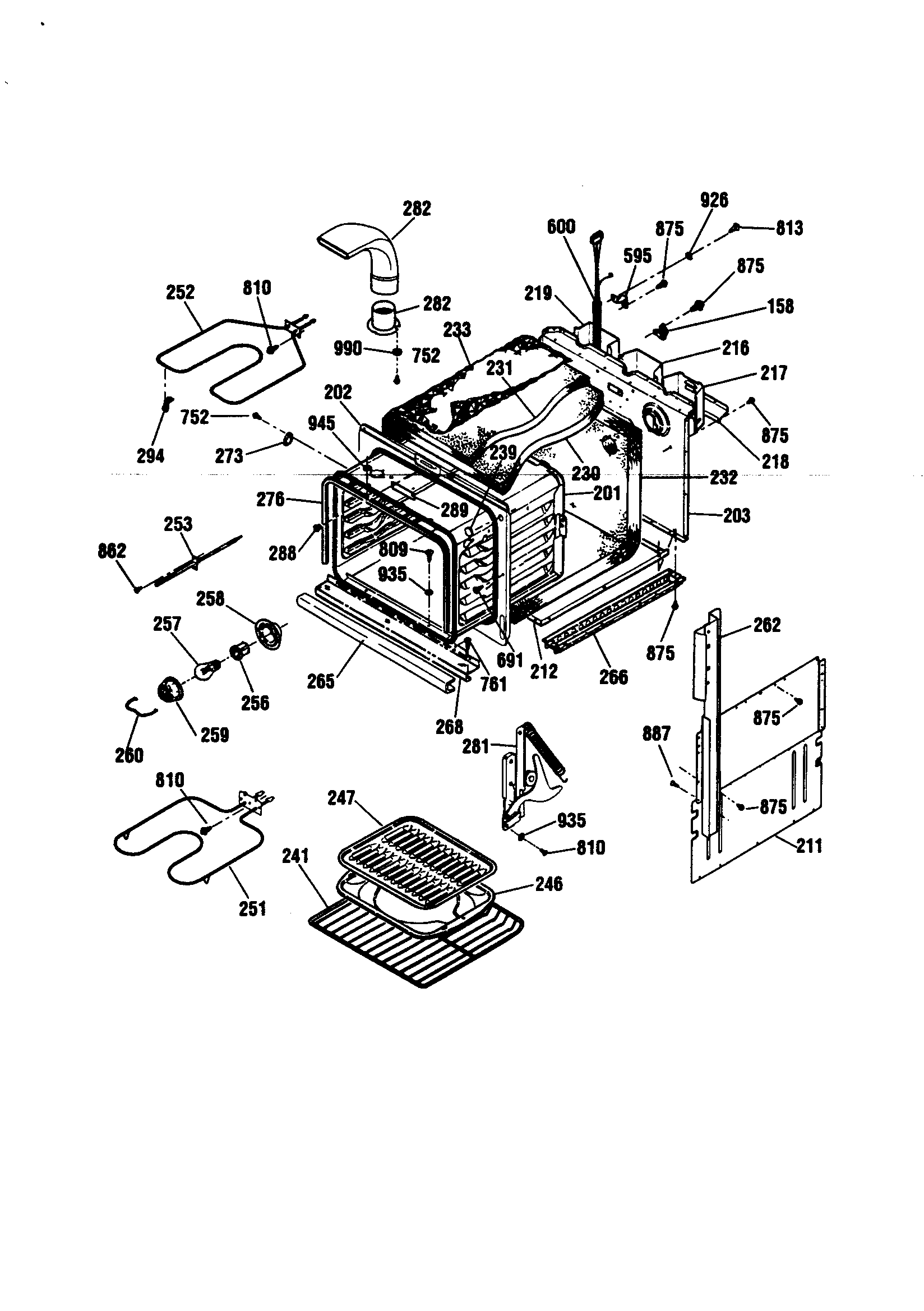 Kenmore 91147189890 body diagram