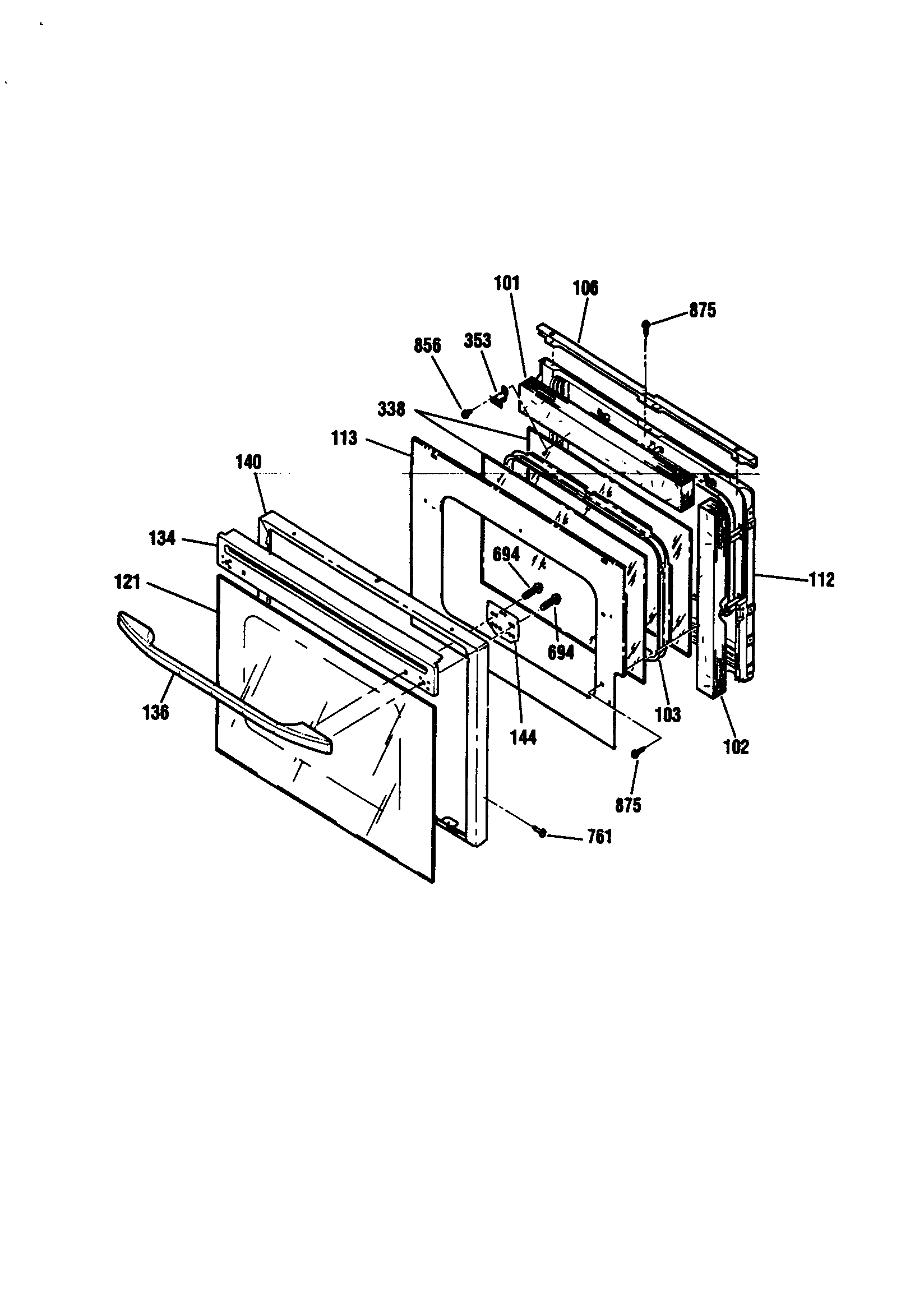 Kenmore 91147189890 door diagram