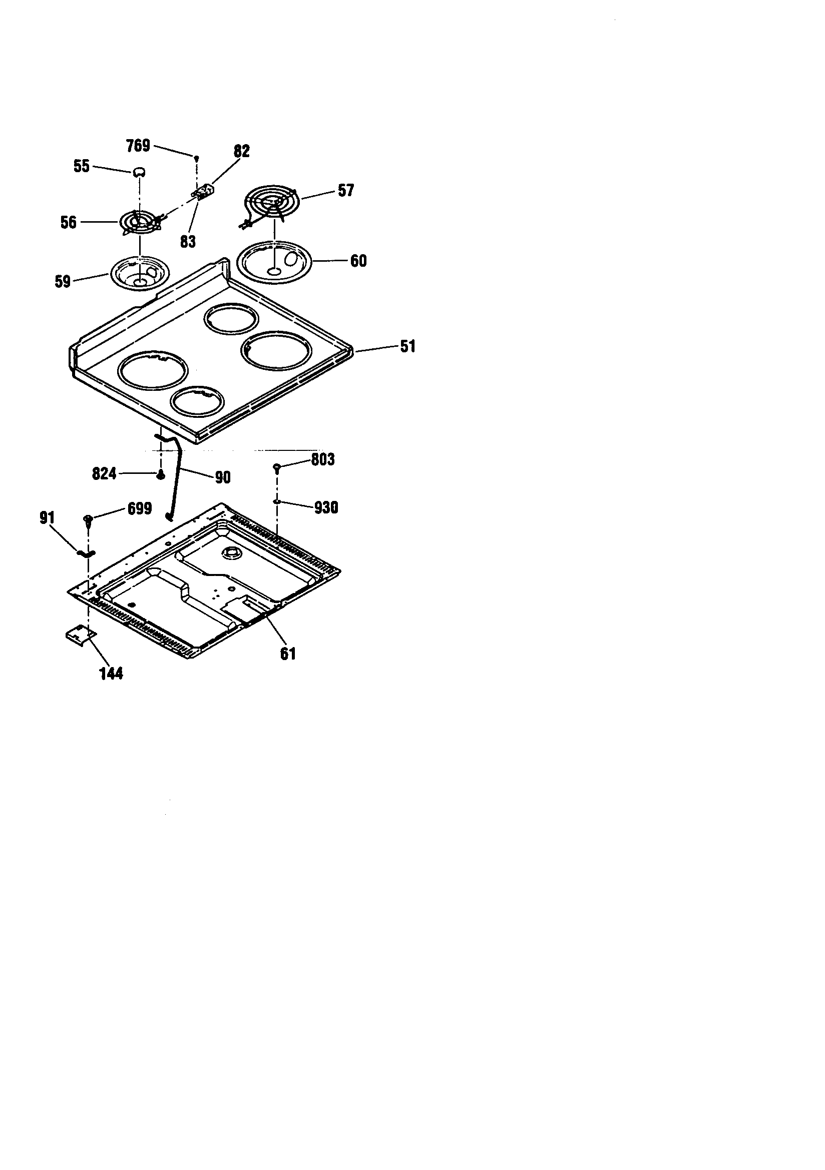 Kenmore 91193478891 maintop diagram
