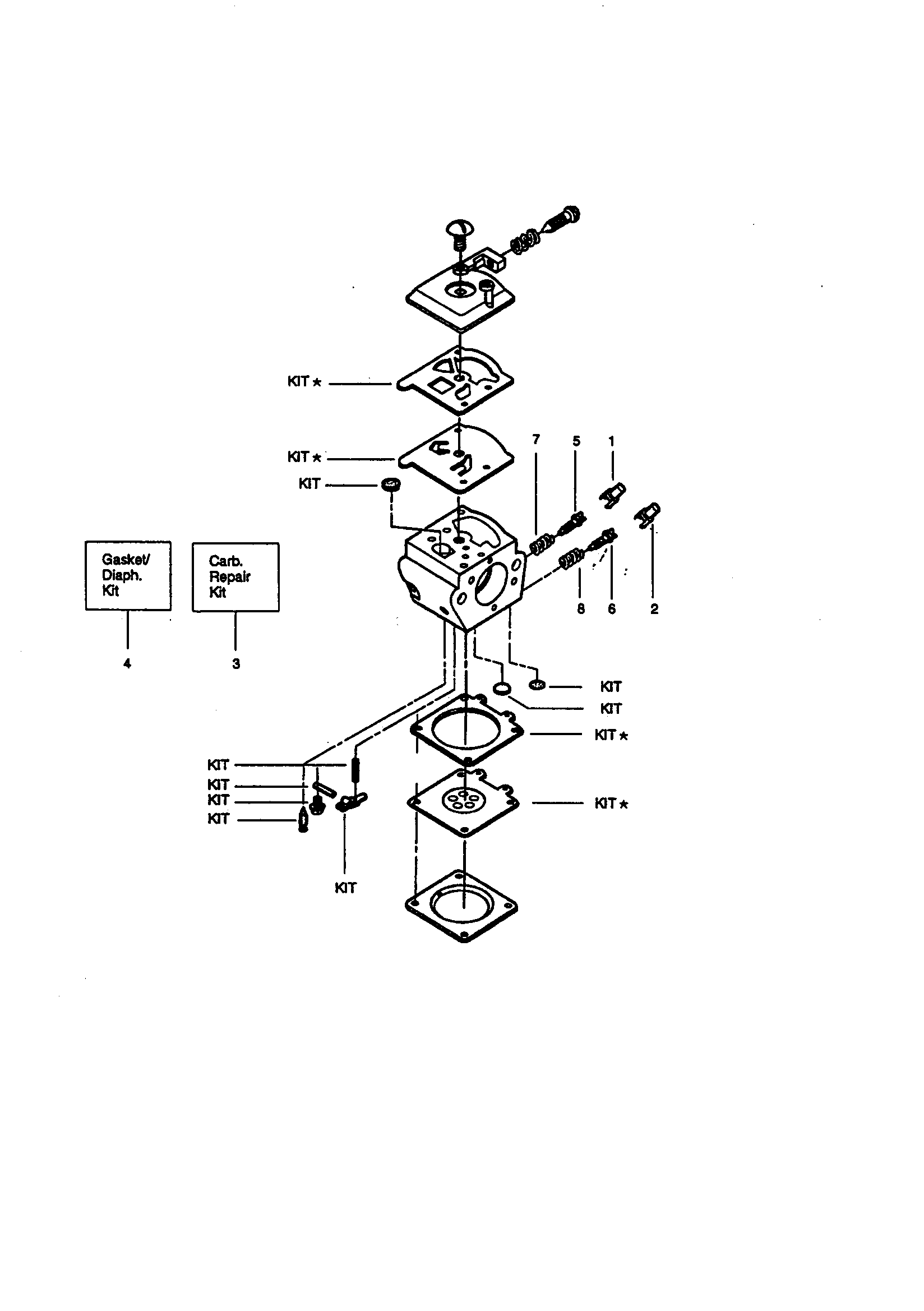 Craftsman 358351560 carburetor kit #530069703 diagram