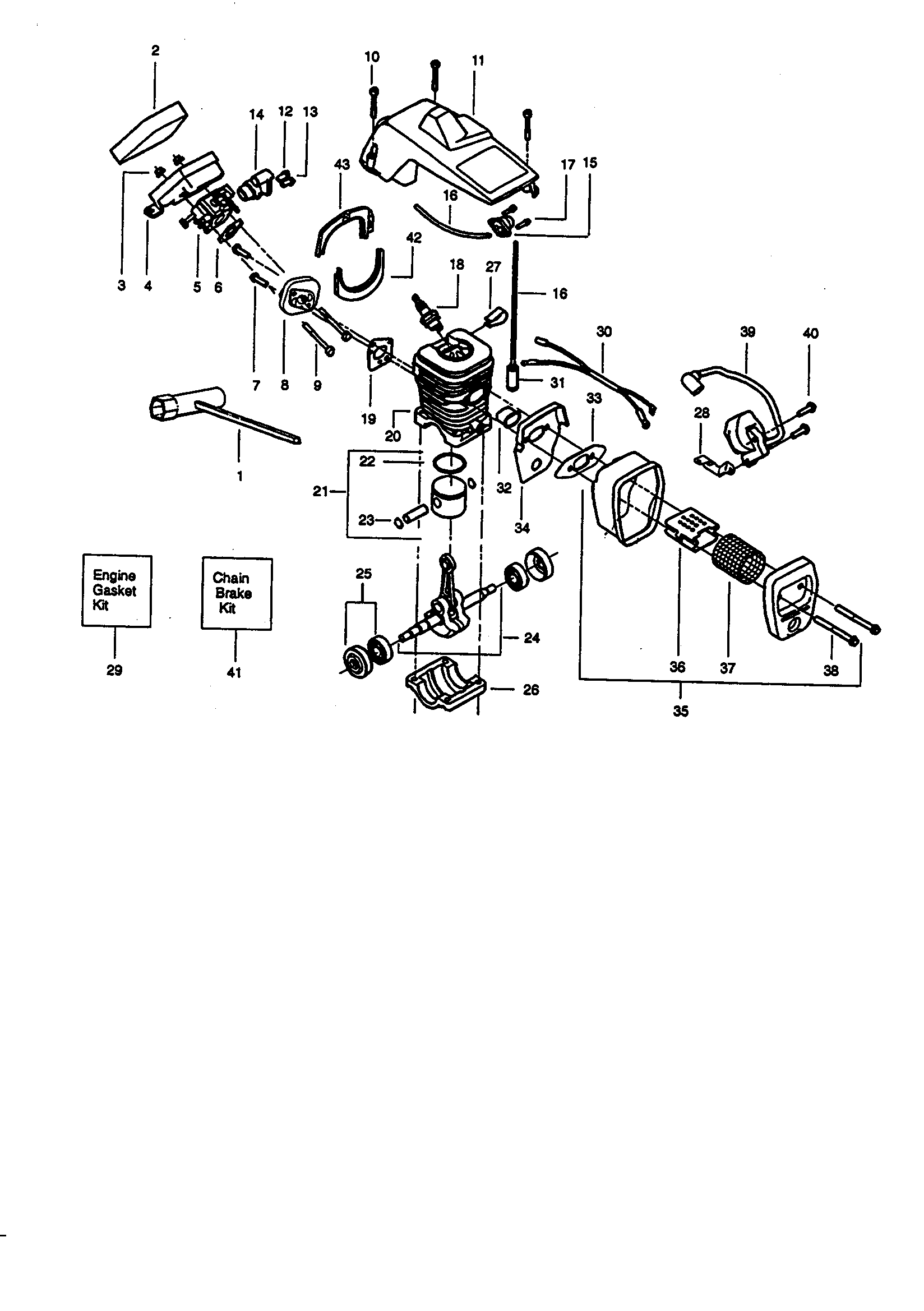 Craftsman 358351560 engine diagram