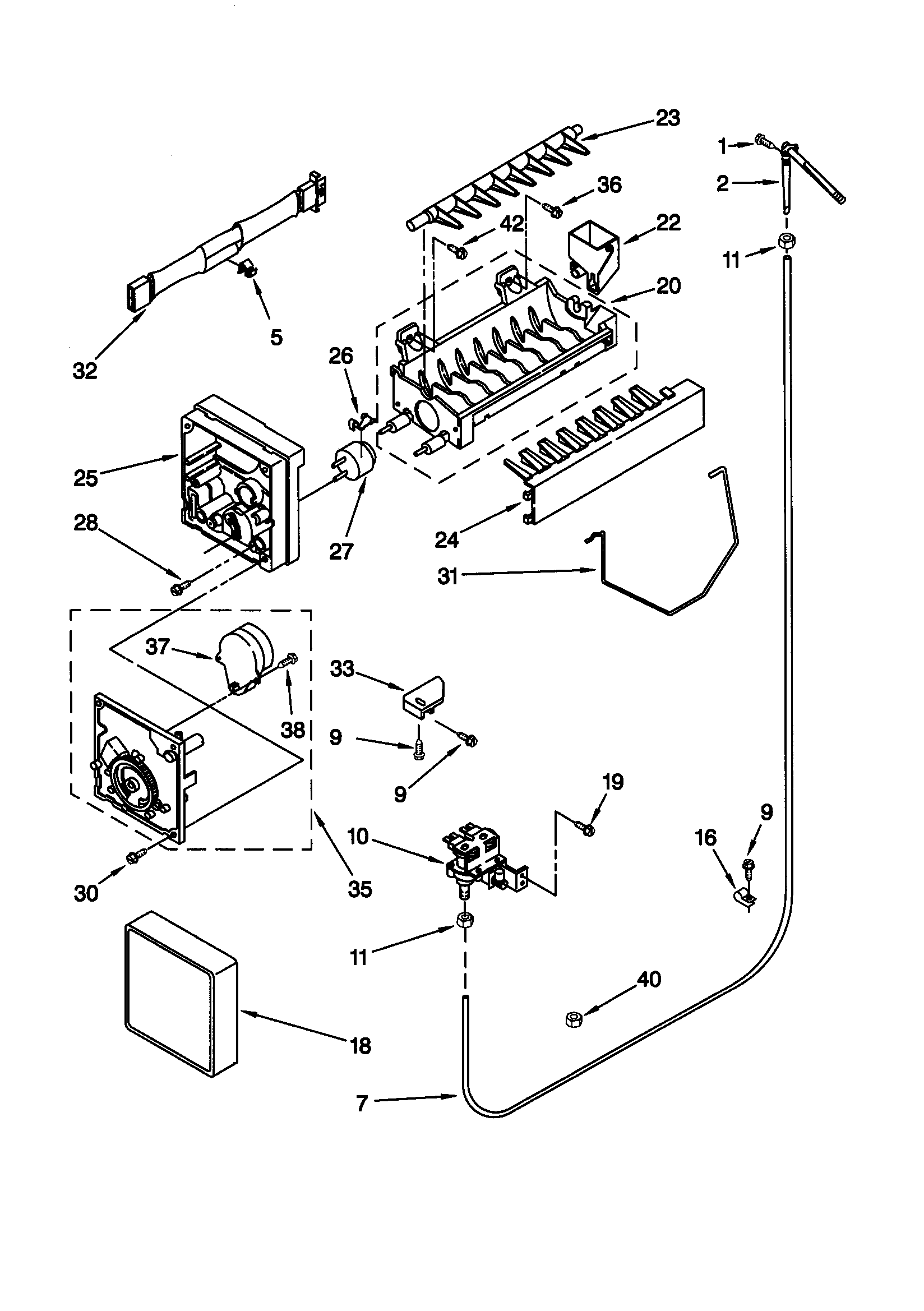 Kenmore 10659245991 icemaker diagram