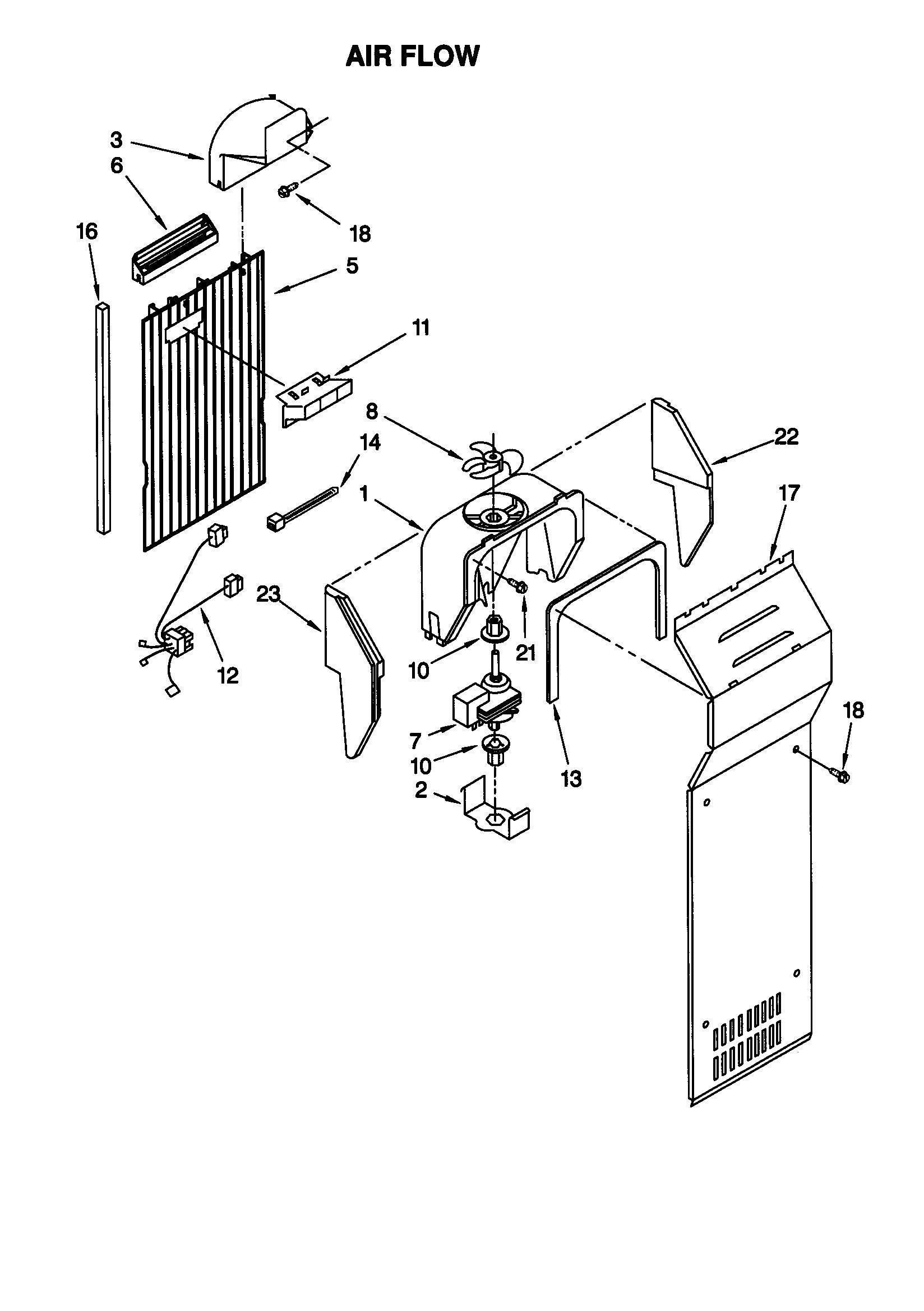 Kenmore 10658287892 air flow diagram
